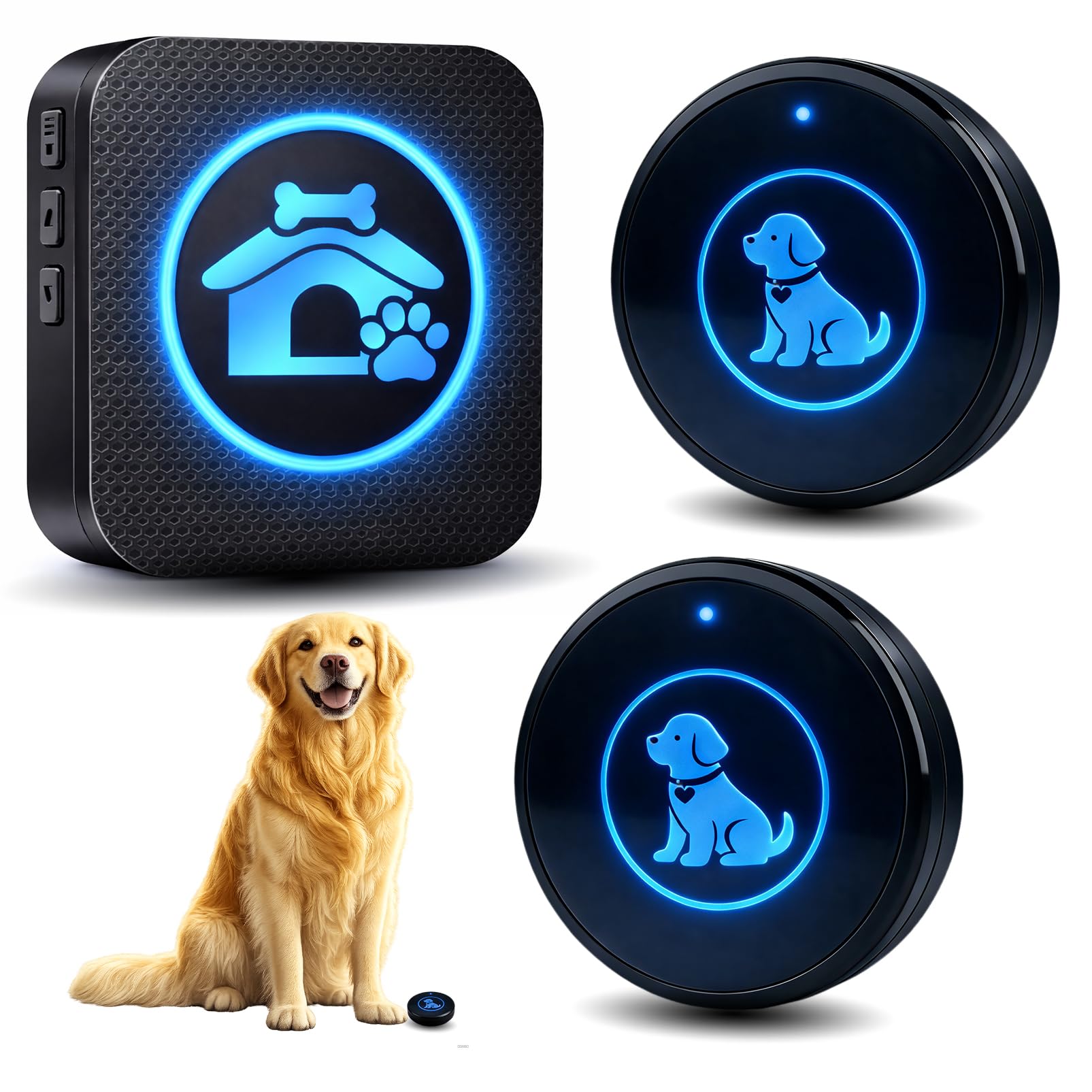 Self-Illuminating Wireless Dog Door Bell for Potty Training