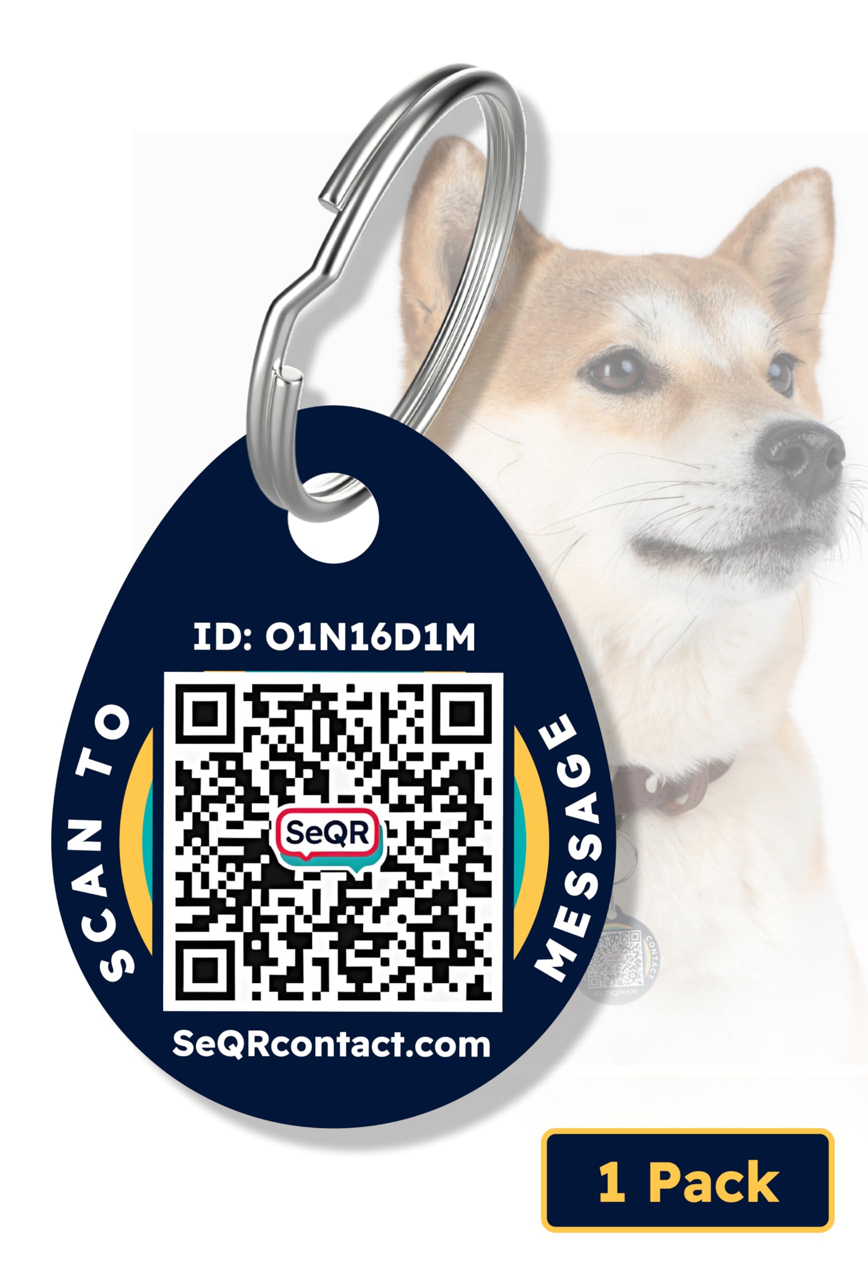 SeQR Privacy Smart Dog Tags with Custom QR Codes