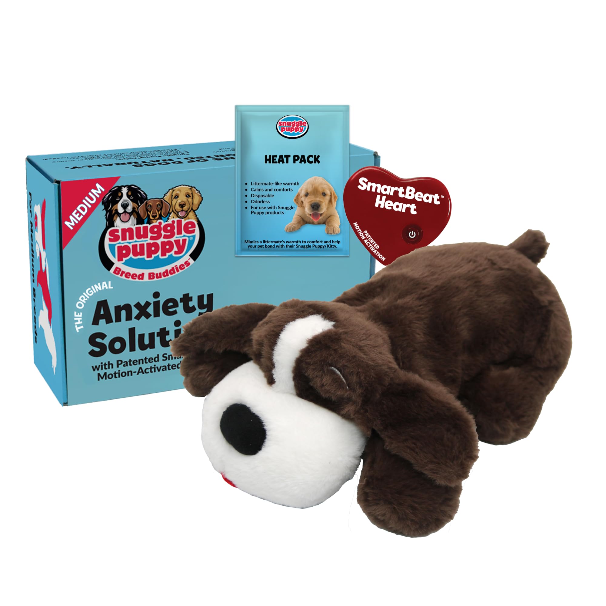 Snuggle Puppy Heartbeat Dog Toy for Calming Comfort