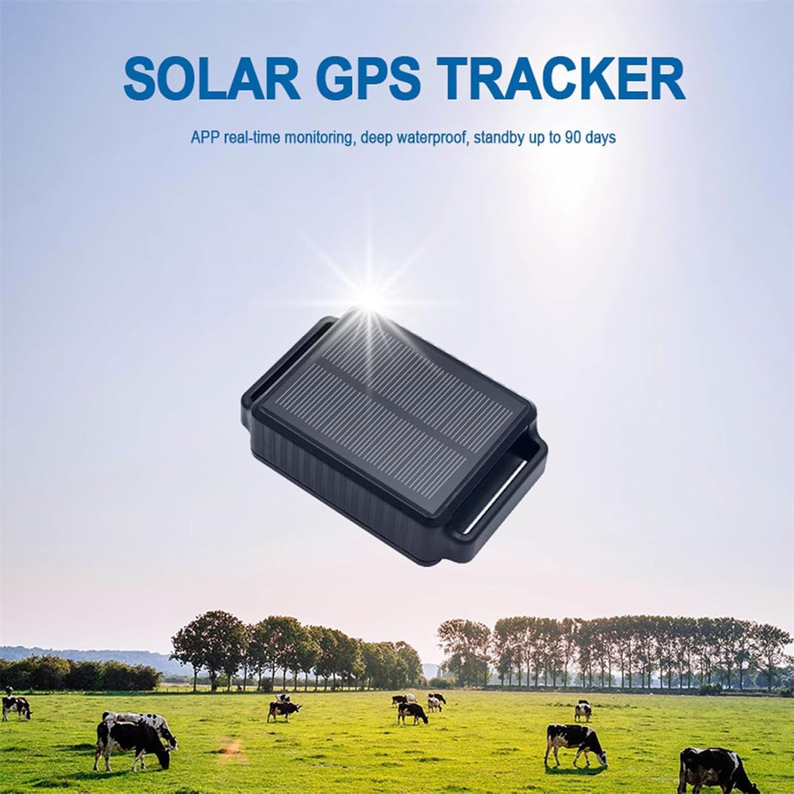 Waterproof Solar GPS Animal Tracker for Livestock