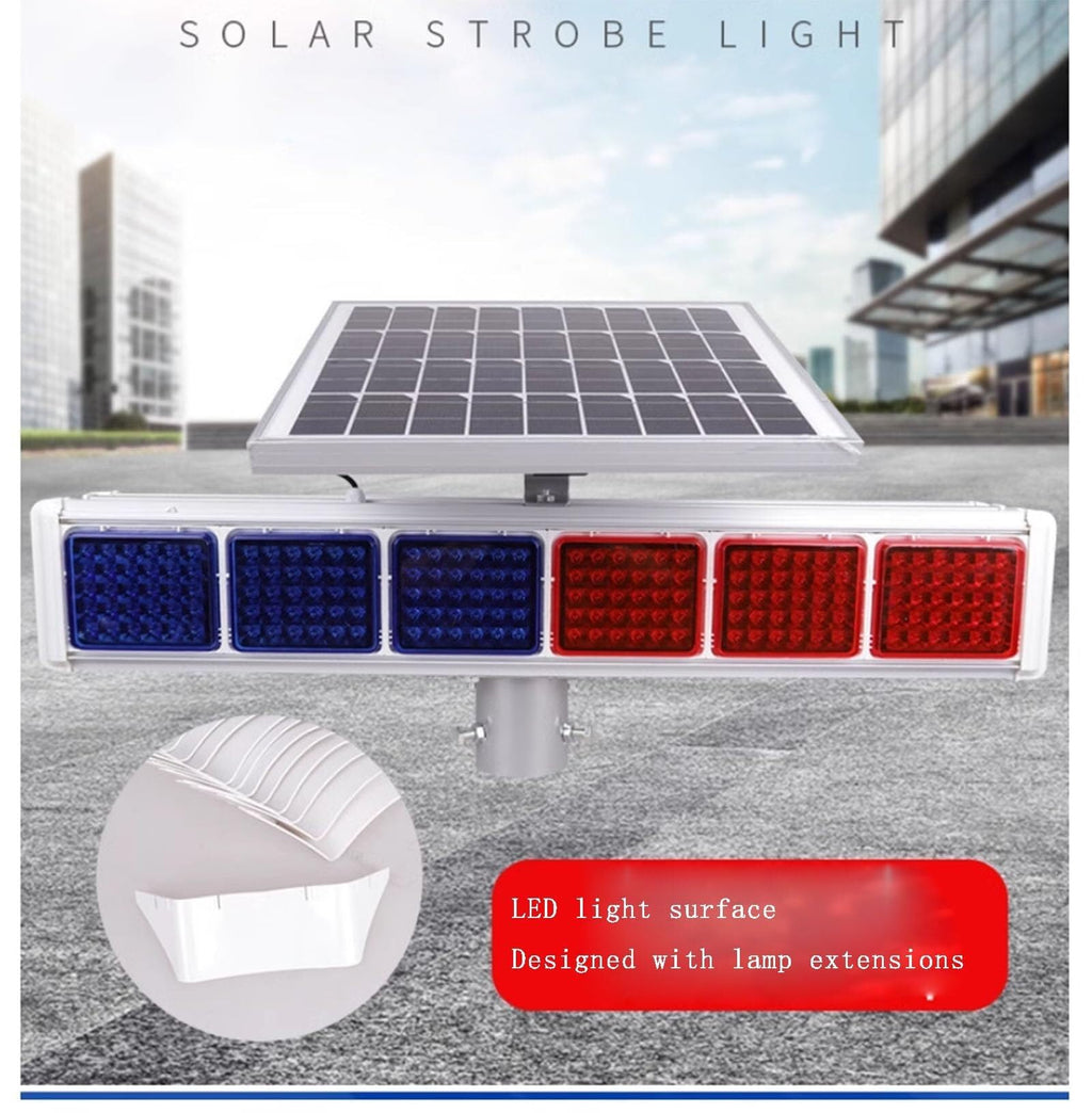 Solar RGB LED Traffic Warning Strobe Light for Outdoors