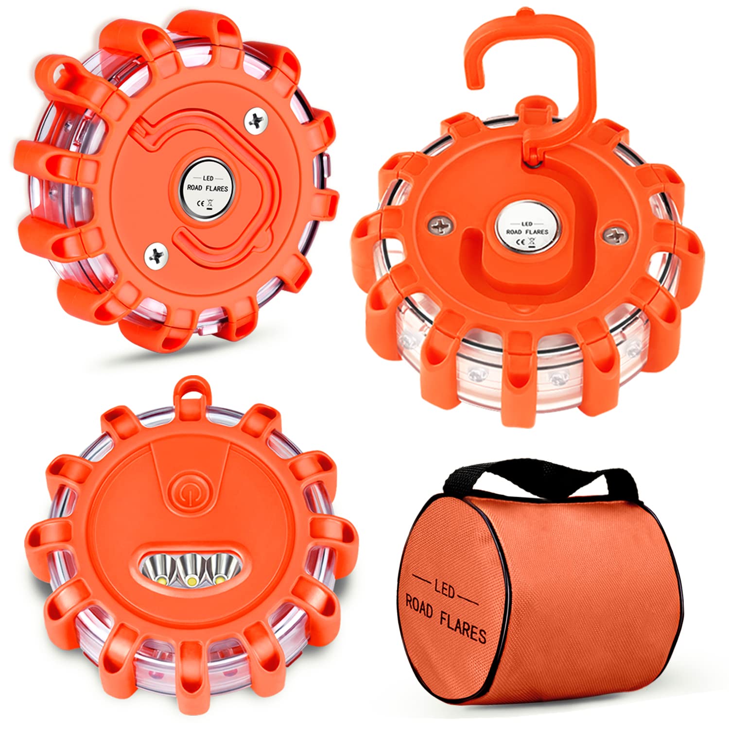 Tobfit Magnetic LED Road Flares Emergency Safety Kit