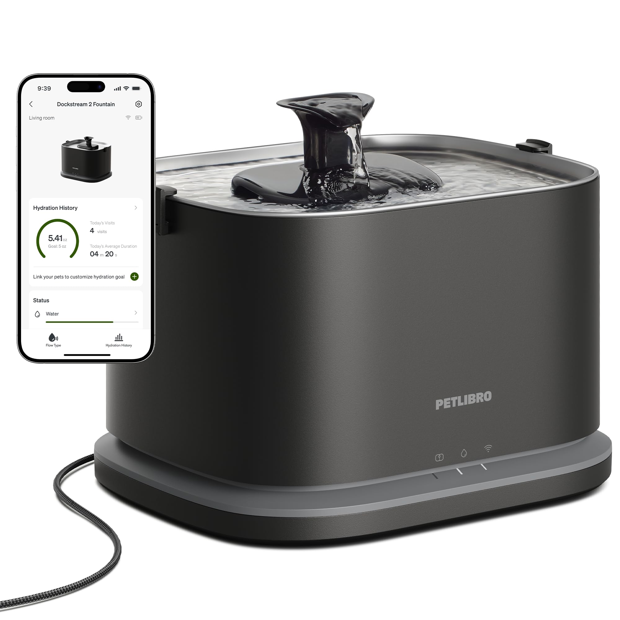 PETLIBRO Dockstream 2 Smart Cat Water Fountain with WiFi