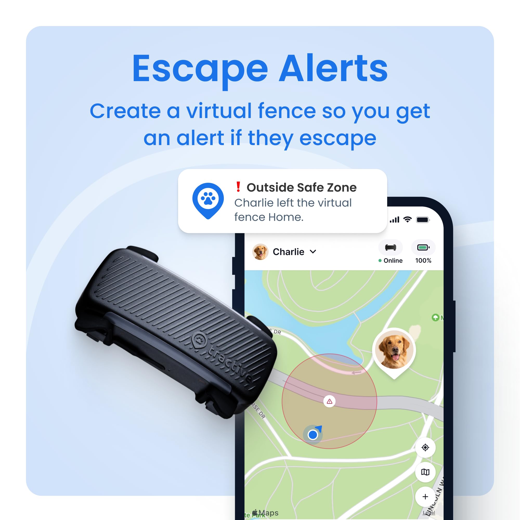 Tractive Smart Dog GPS Tracker with Vital Signs Monitoring