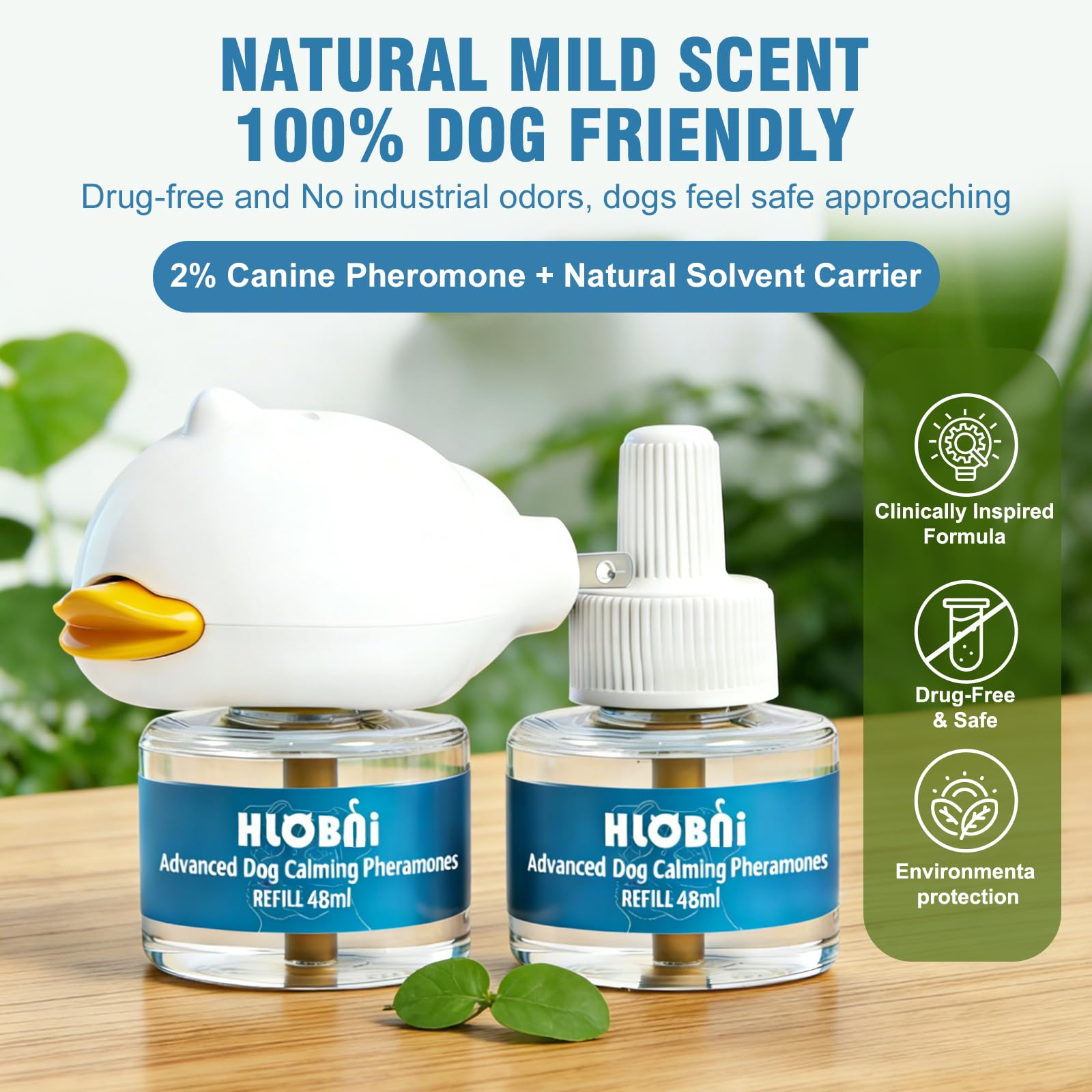 HLOBNI Dog Calming Pheromone Diffuser Kit 2-Pack