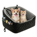 Washable Dog & Cat Car Booster Seat with Safety Tethers