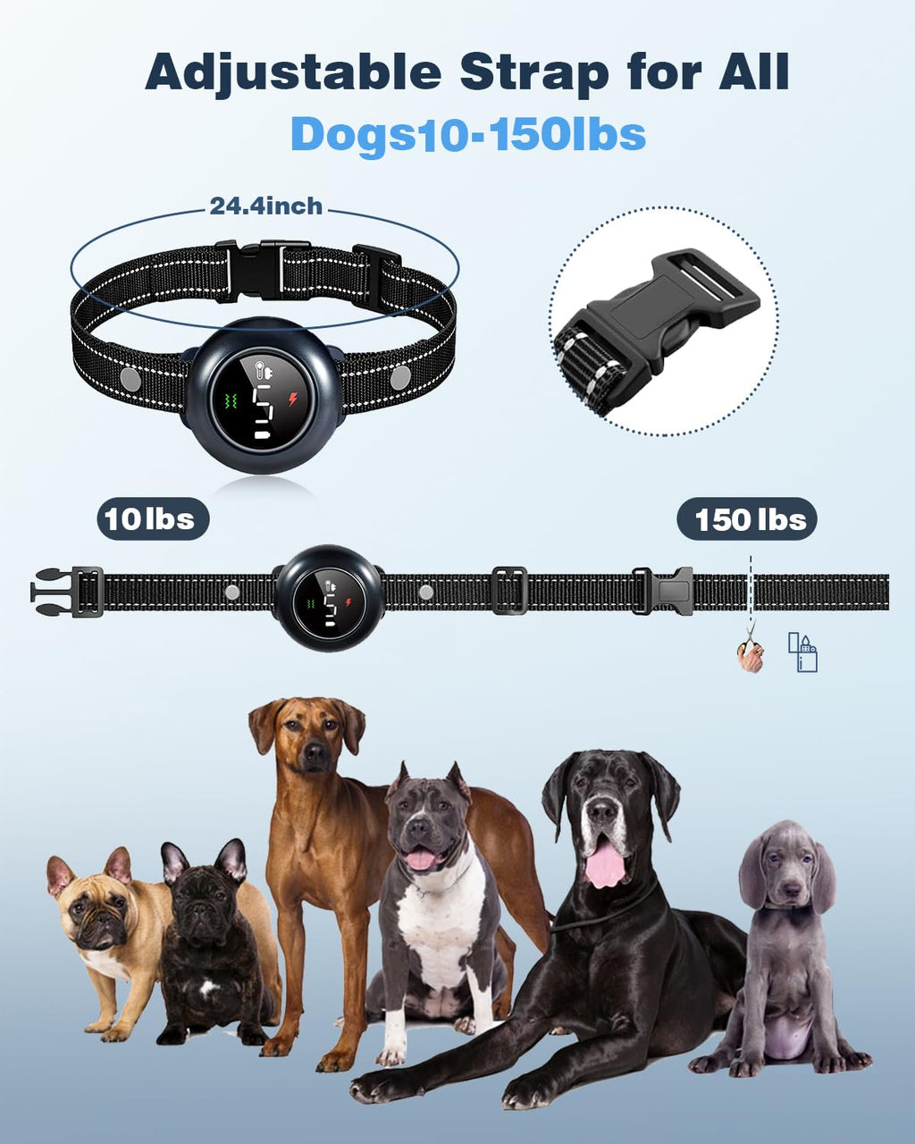 2-in-1 Waterproof Dog Bark and Remote Training Collar