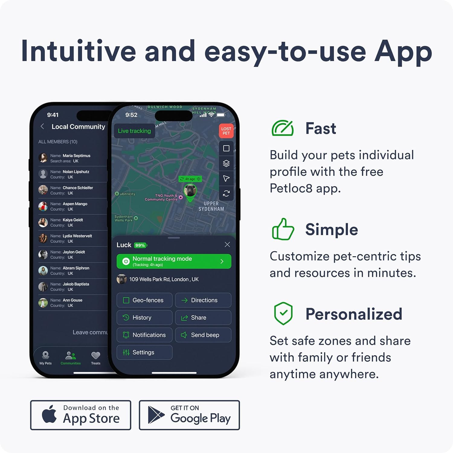 Waterproof Dog GPS Tracker with App Geofencing History