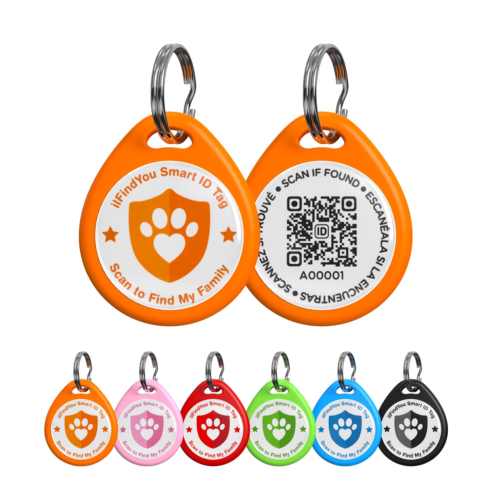 ilFindYou Personalized QR Code Dog Collar ID Tag