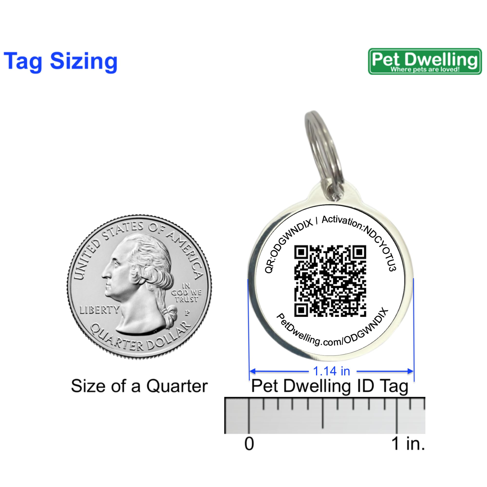 Pet Dwelling QR Code Pet ID Tag with Online Profile
