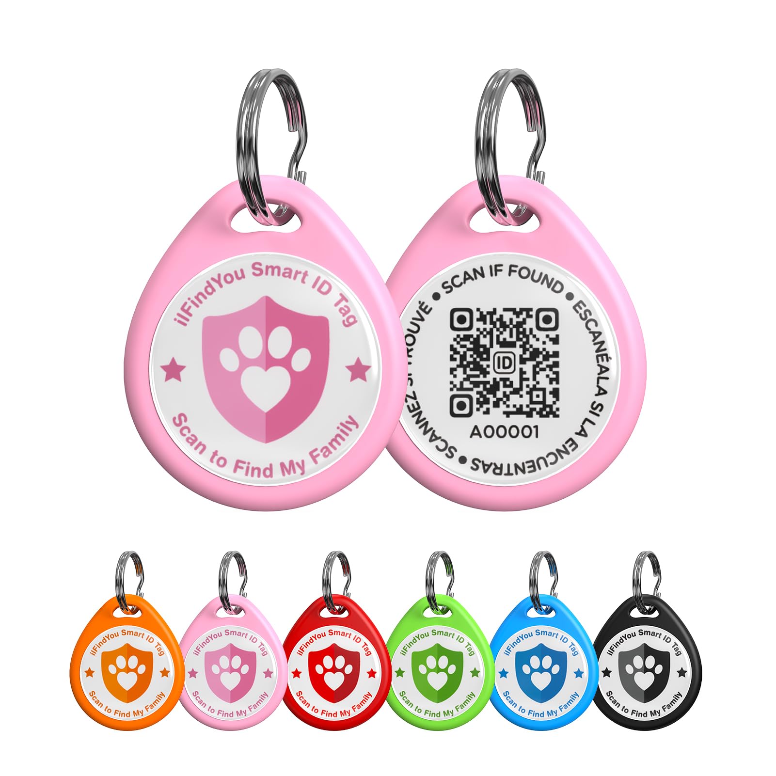 ilFindYou Personalized QR Code Dog Collar ID Tag