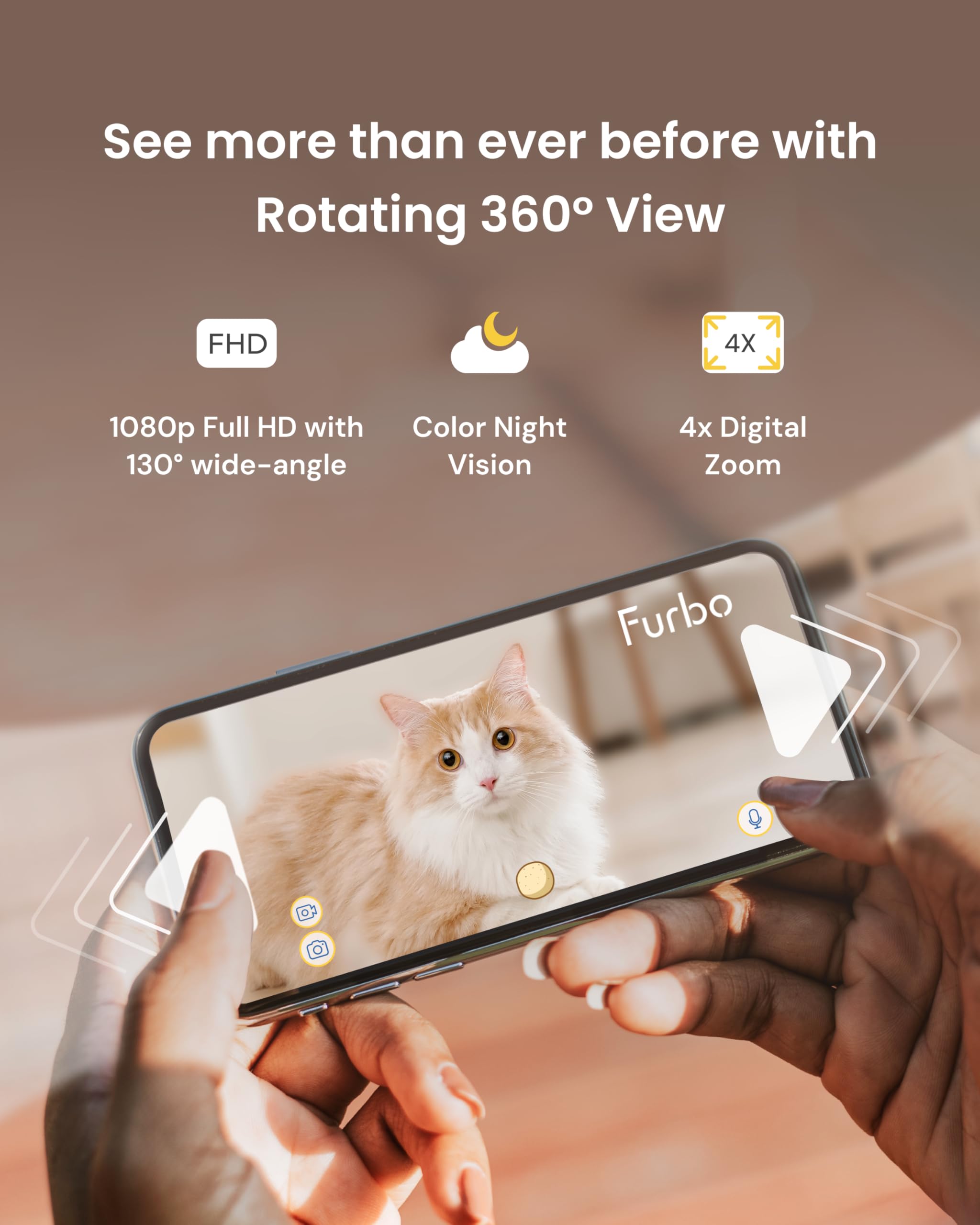 Furbo 360° Smart Pet Camera with Treat Tossing