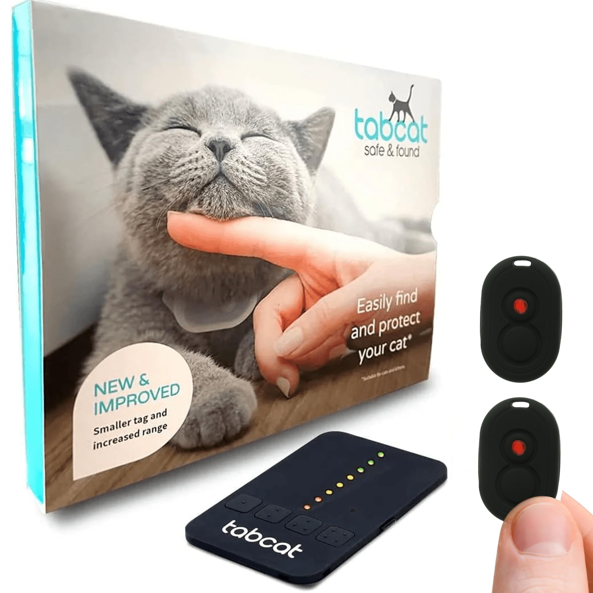 Tabcat V2 No-Fee Cat Tracker with Two Homing Tags