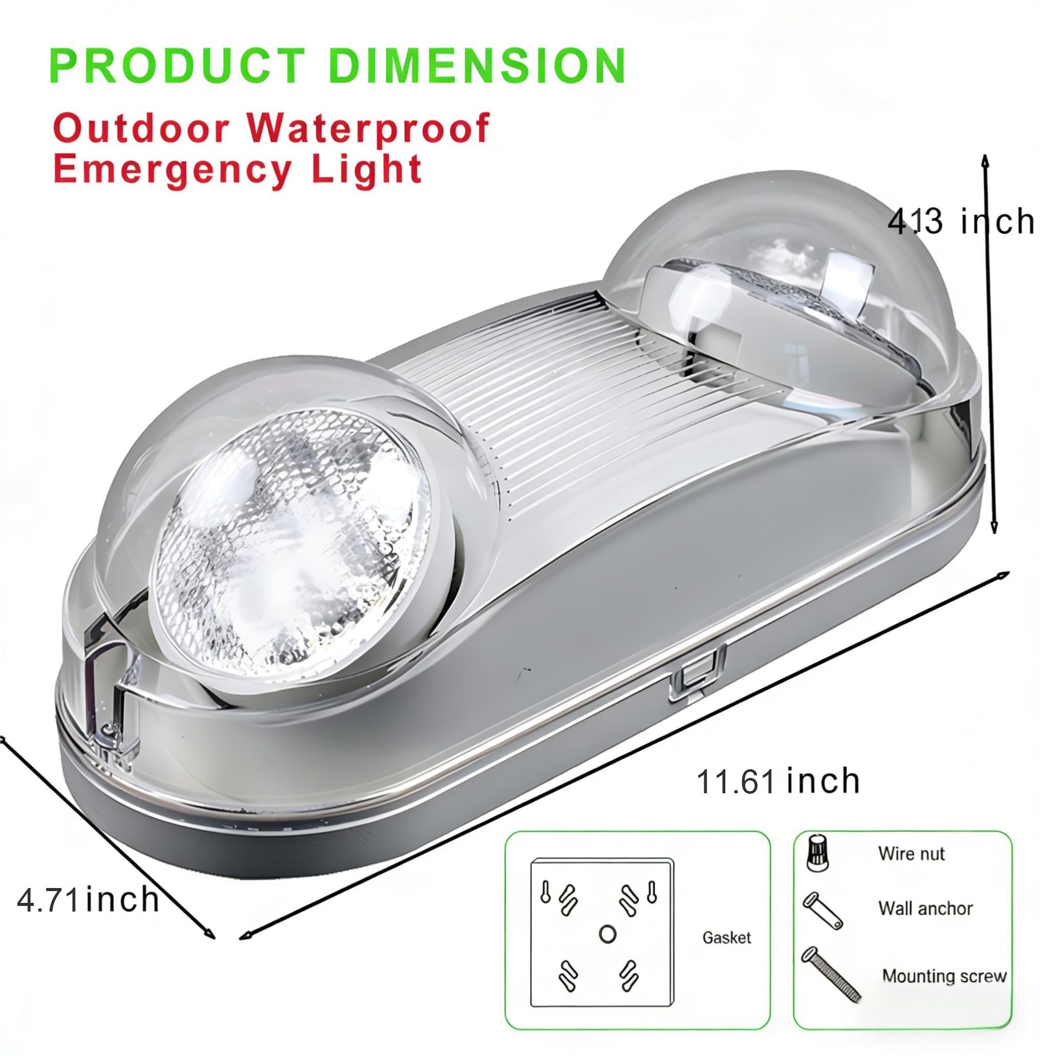 Garrini Waterproof LED Emergency Light with Battery Backup