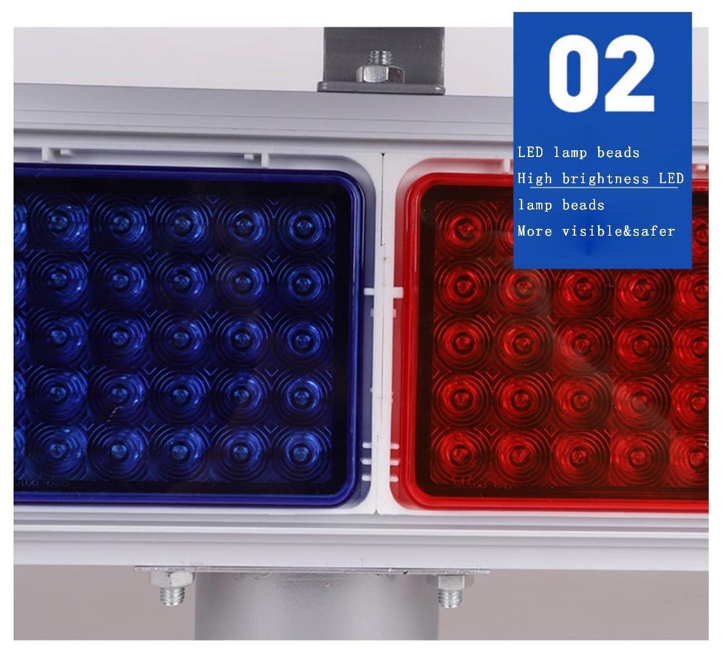 Solar RGB LED Traffic Warning Strobe Light for Outdoors