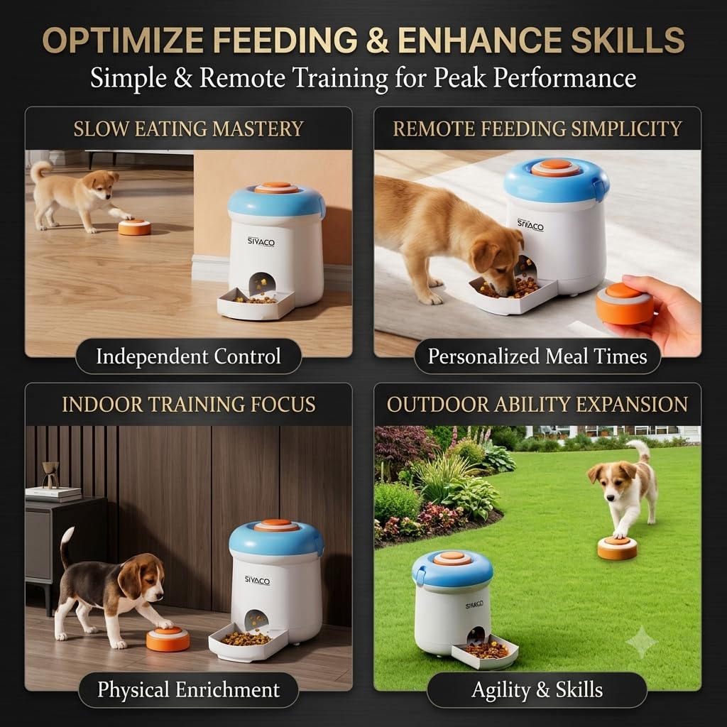 SIYACO Rechargeable Remote Dog Puzzle Treat Dispenser