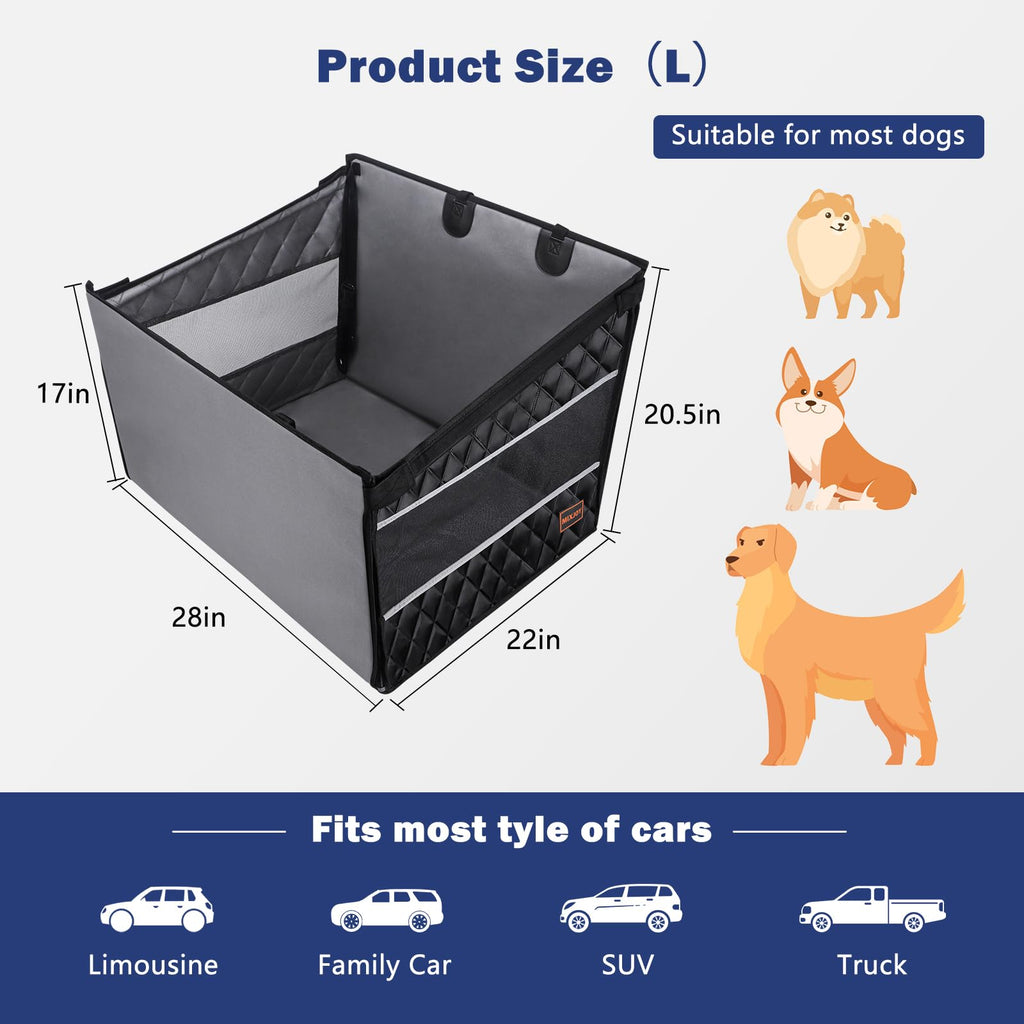 MIXJOY Waterproof Dog Car Seat Extender Hammock
