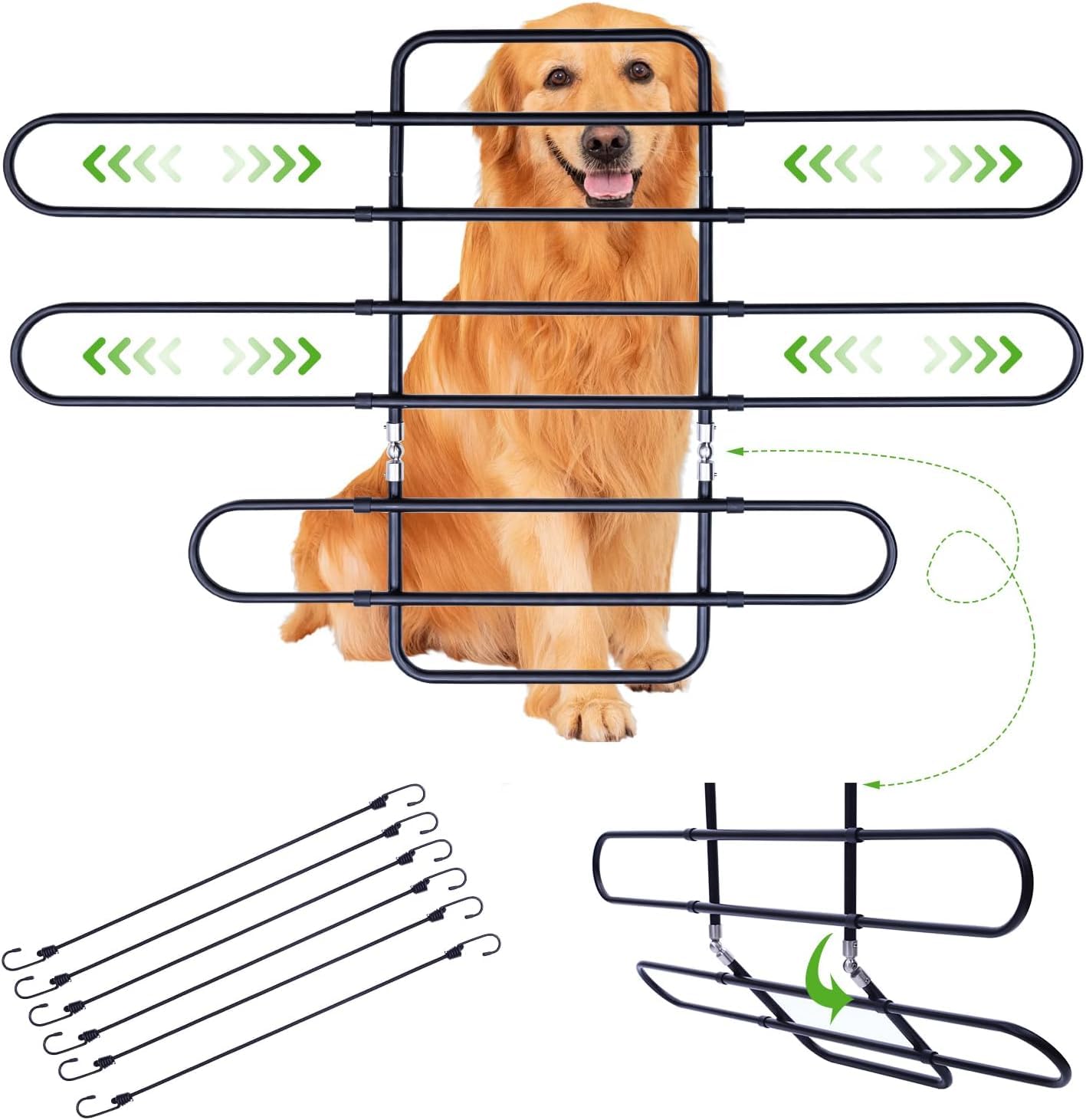 Hilizart Adjustable Metal Dog Car Barrier for SUVs