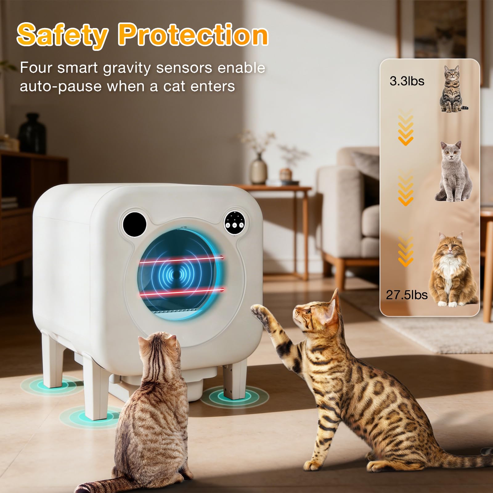 Automatic Self-Cleaning Cat Litter Box with App Control