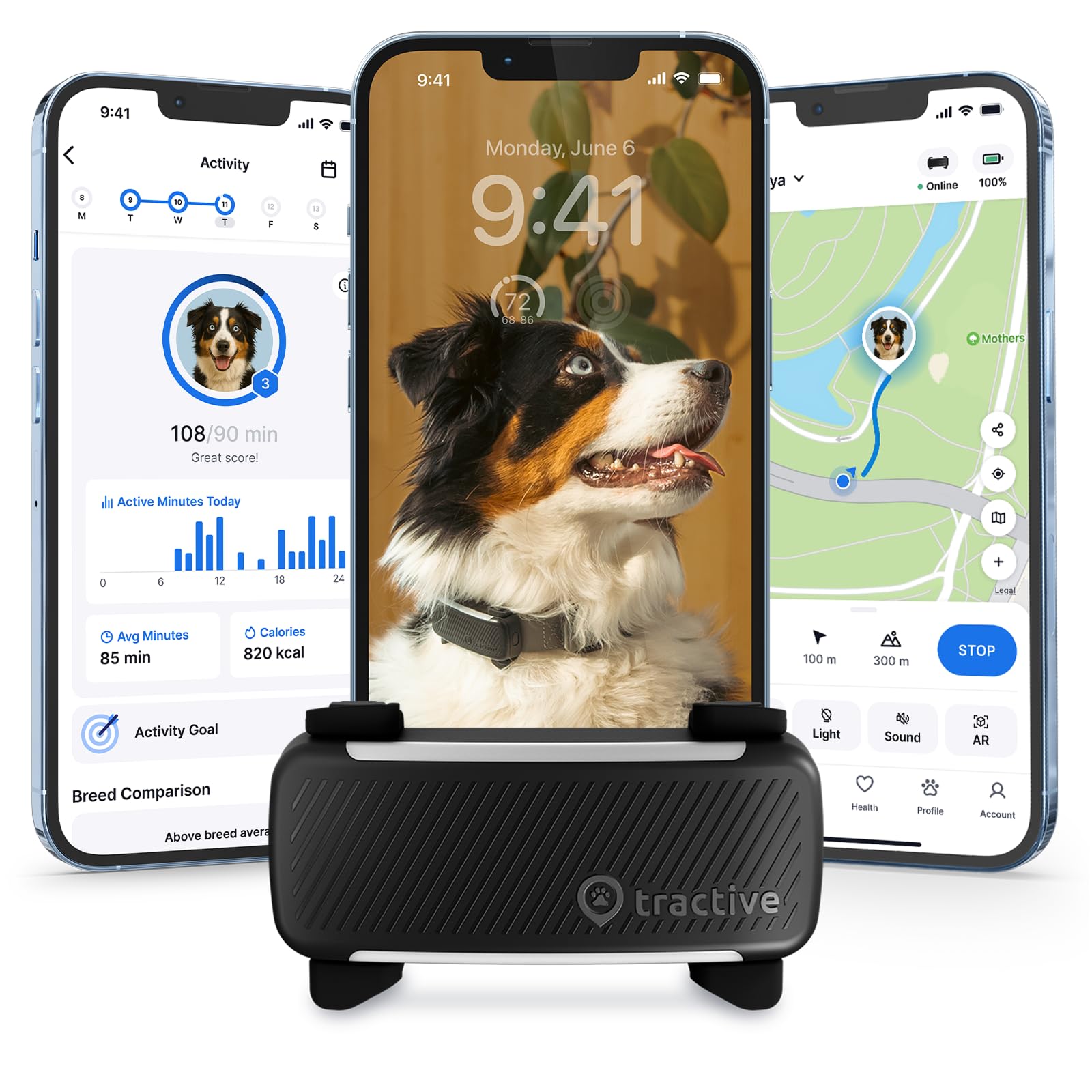 Tractive Smart Dog GPS Tracker with Vital Signs Monitoring