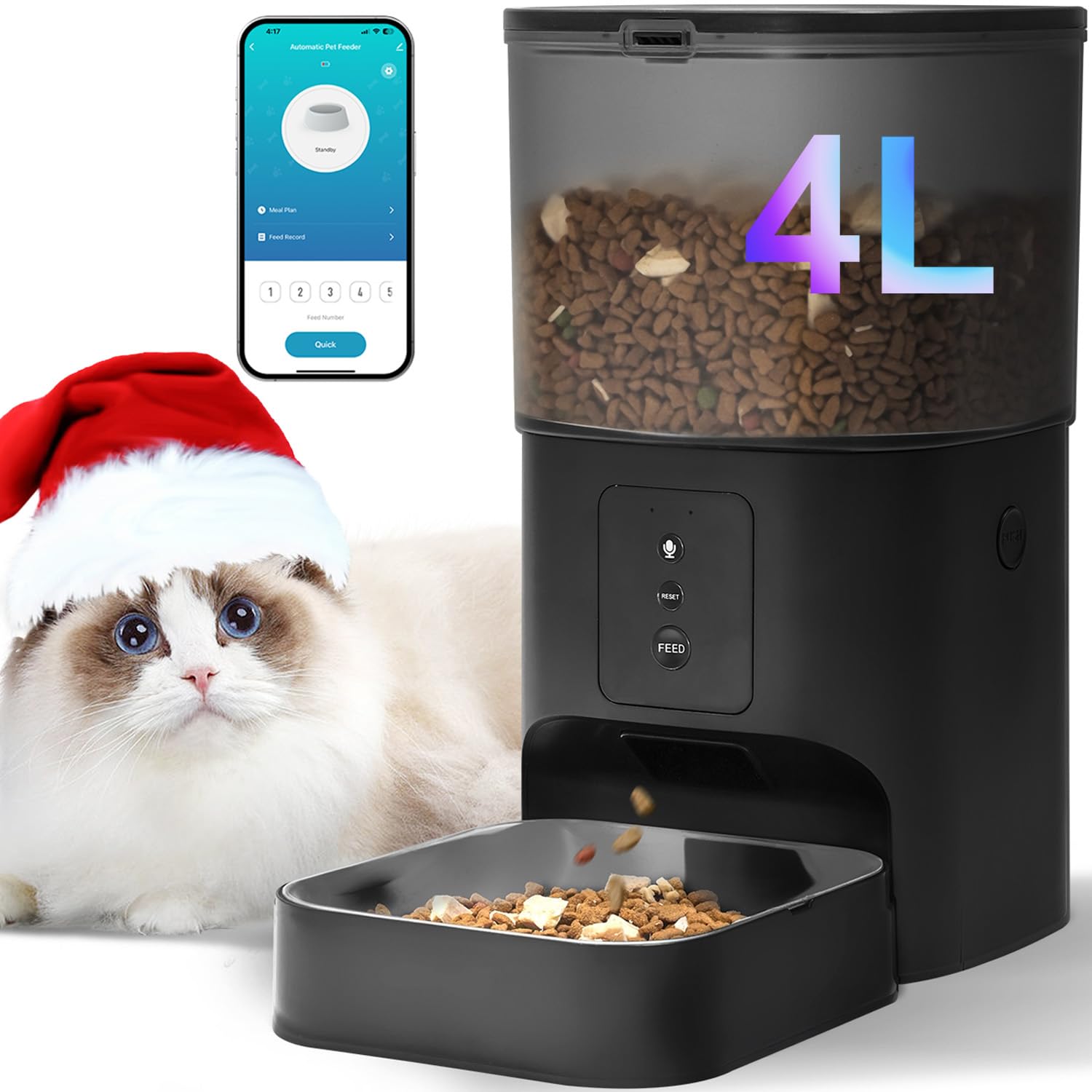 Automatic Cat Feeder with Voice Recorder and Meal Timer