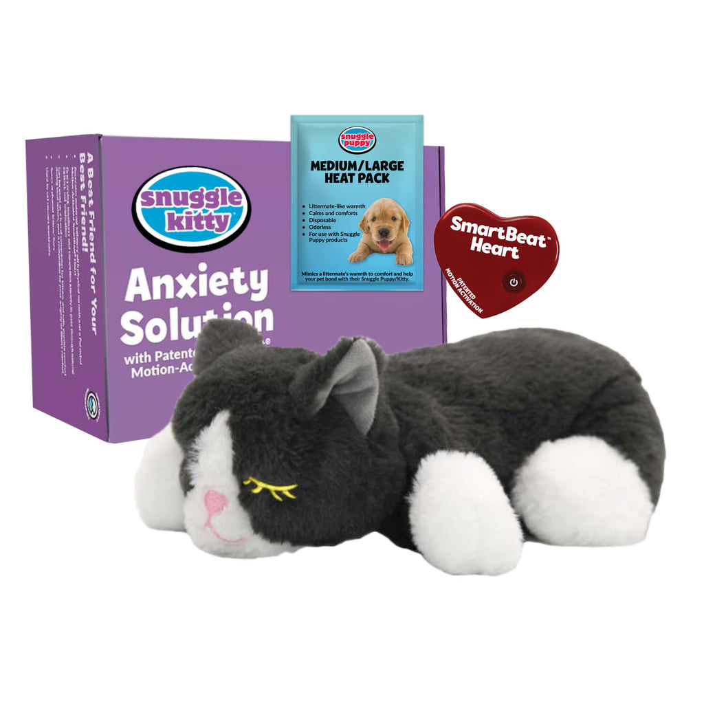 Snuggle Puppy Heartbeat Cat Toy for Anxiety Relief