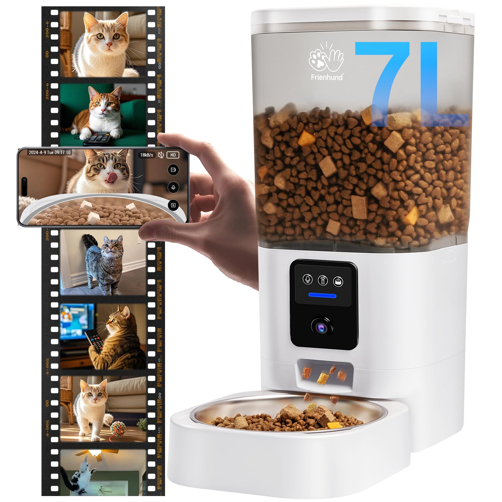 Frienhund 7L Automatic Cat and Dog Food Dispenser
