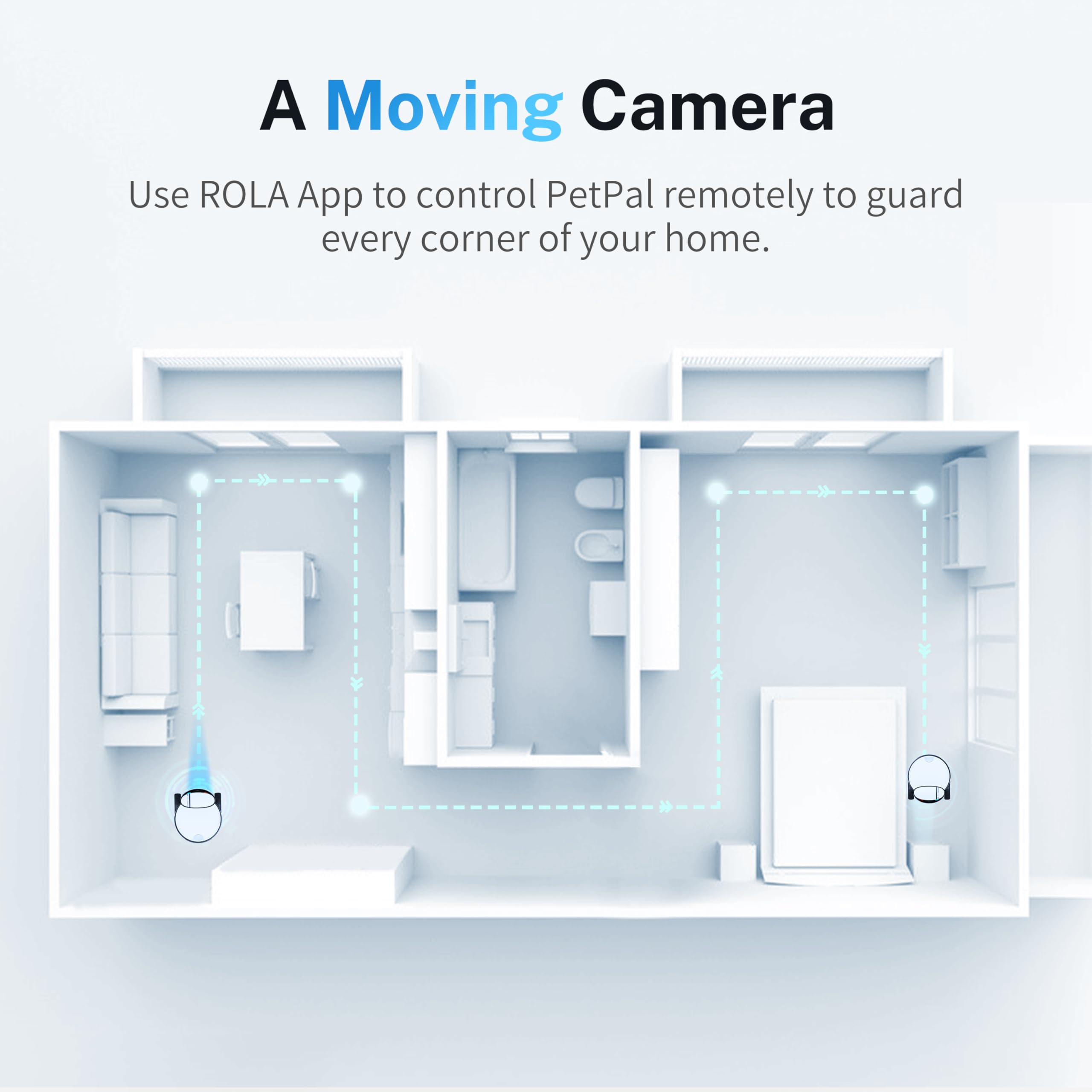 Enabot EBO ROLA PetPal 2.5K Camera Robot with Treats