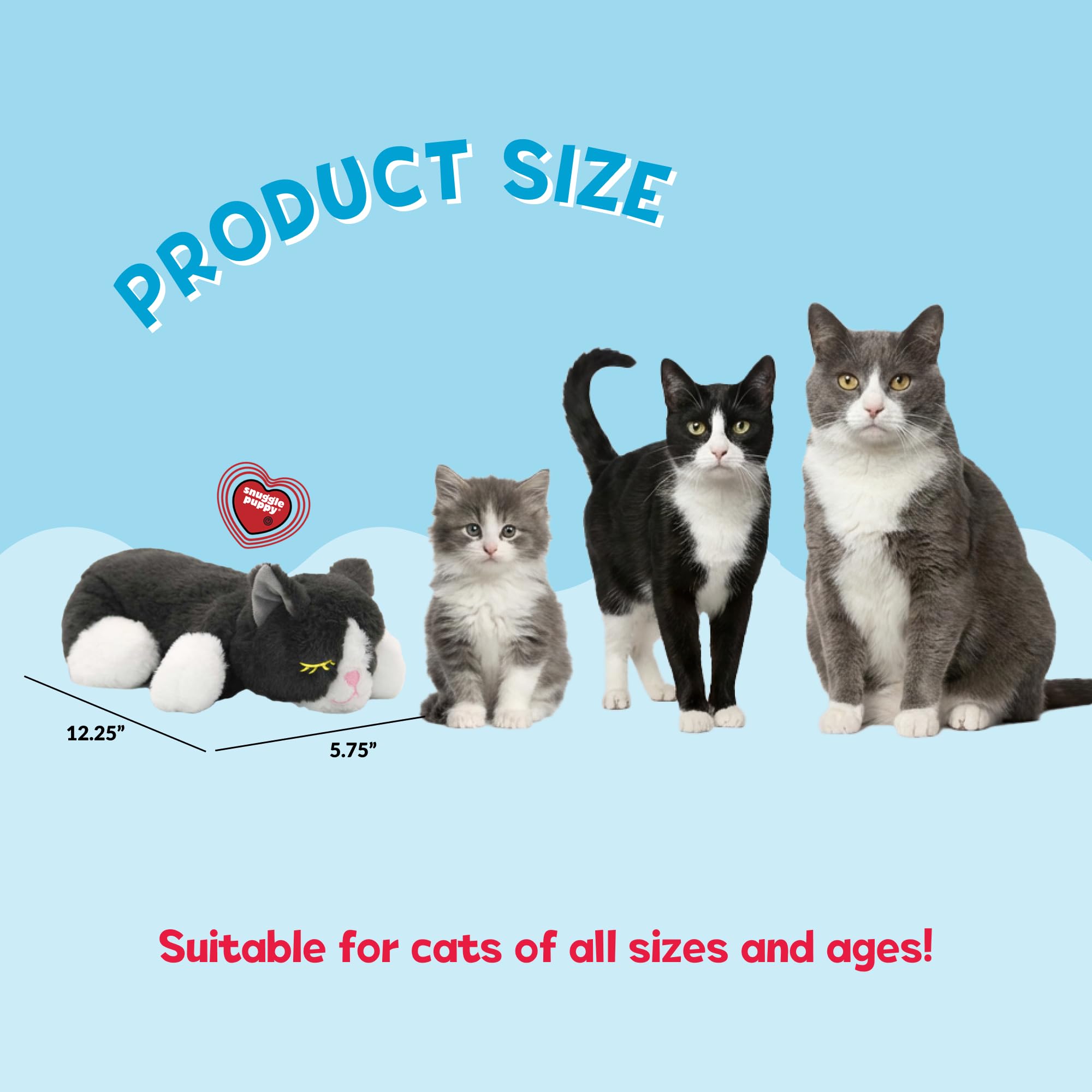 Snuggle Puppy Heartbeat Cat Toy for Anxiety Relief