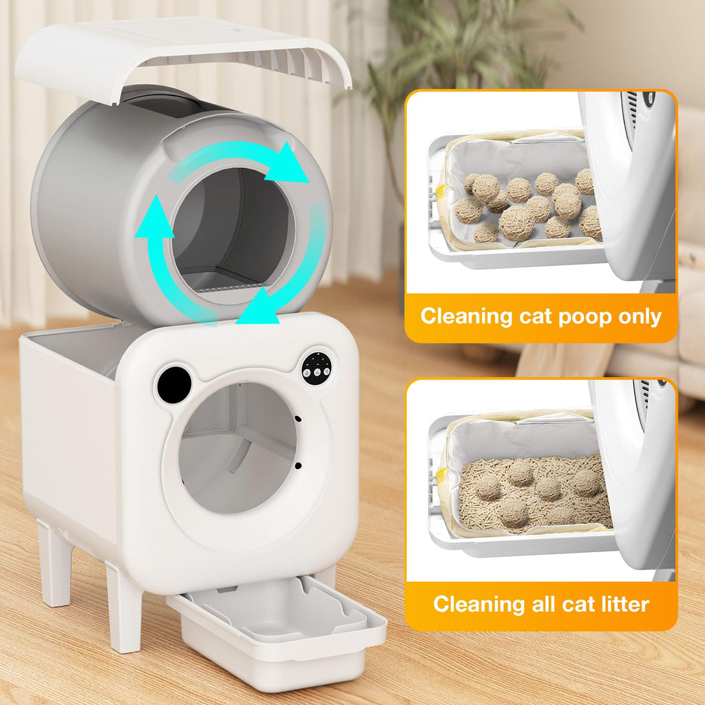 Automatic Self-Cleaning Cat Litter Box with App Control
