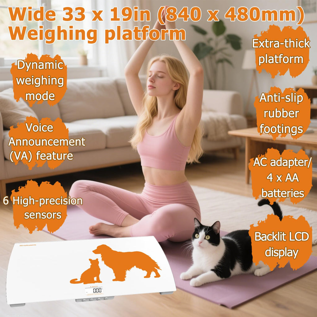 AG Instruments D-Series Glass Floor Scale with Animal Mode