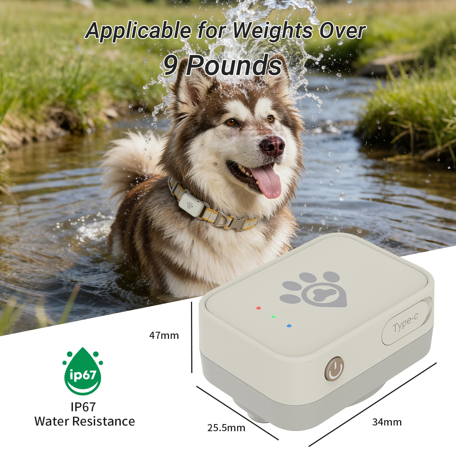 OxiLeash GPS Dog Tracker with Heart Rate and SpO2 Monitor