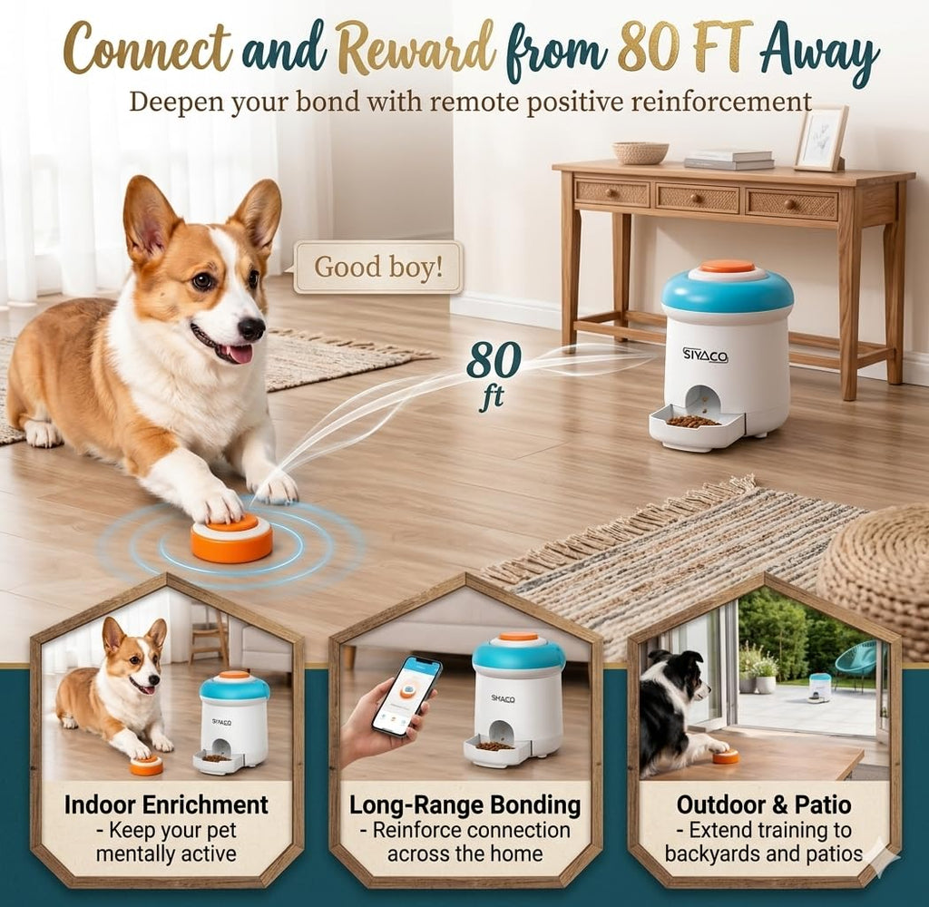 SIYACO Rechargeable Remote Dog Puzzle Treat Dispenser