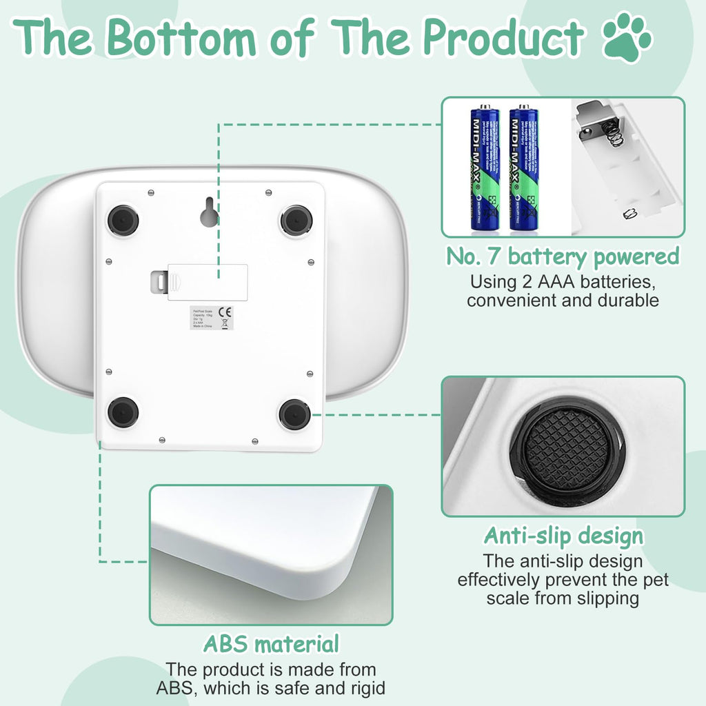 LYTDMSKY Portable Digital Pet Scale for Puppies and Kittens