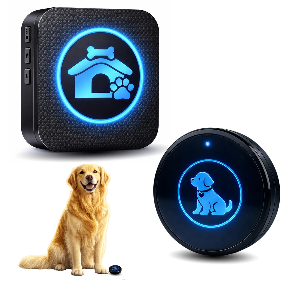 Self-Illuminating Wireless Dog Door Bell for Potty Training