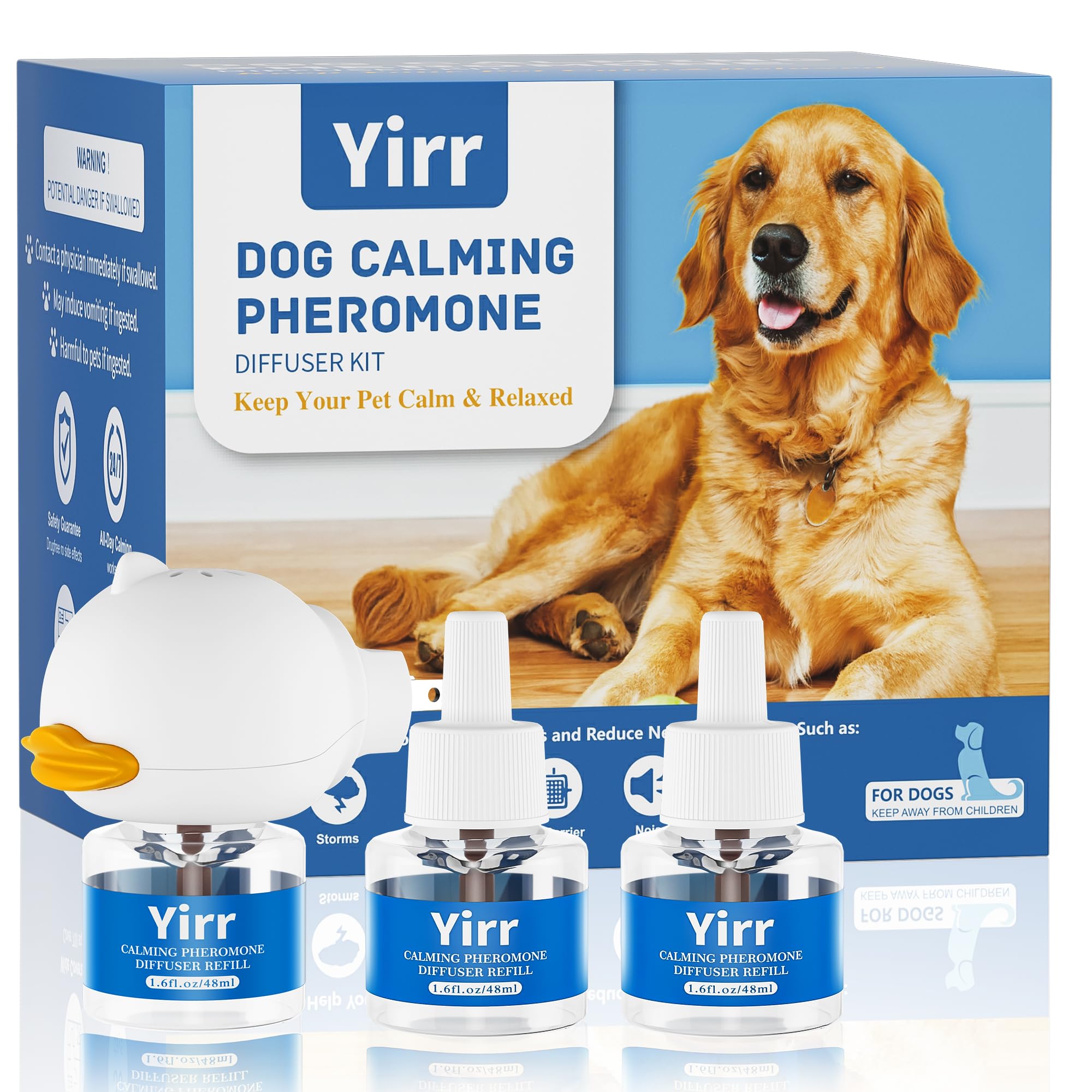 Yirr 180-Day Dog Calming Pheromone Diffuser Kit