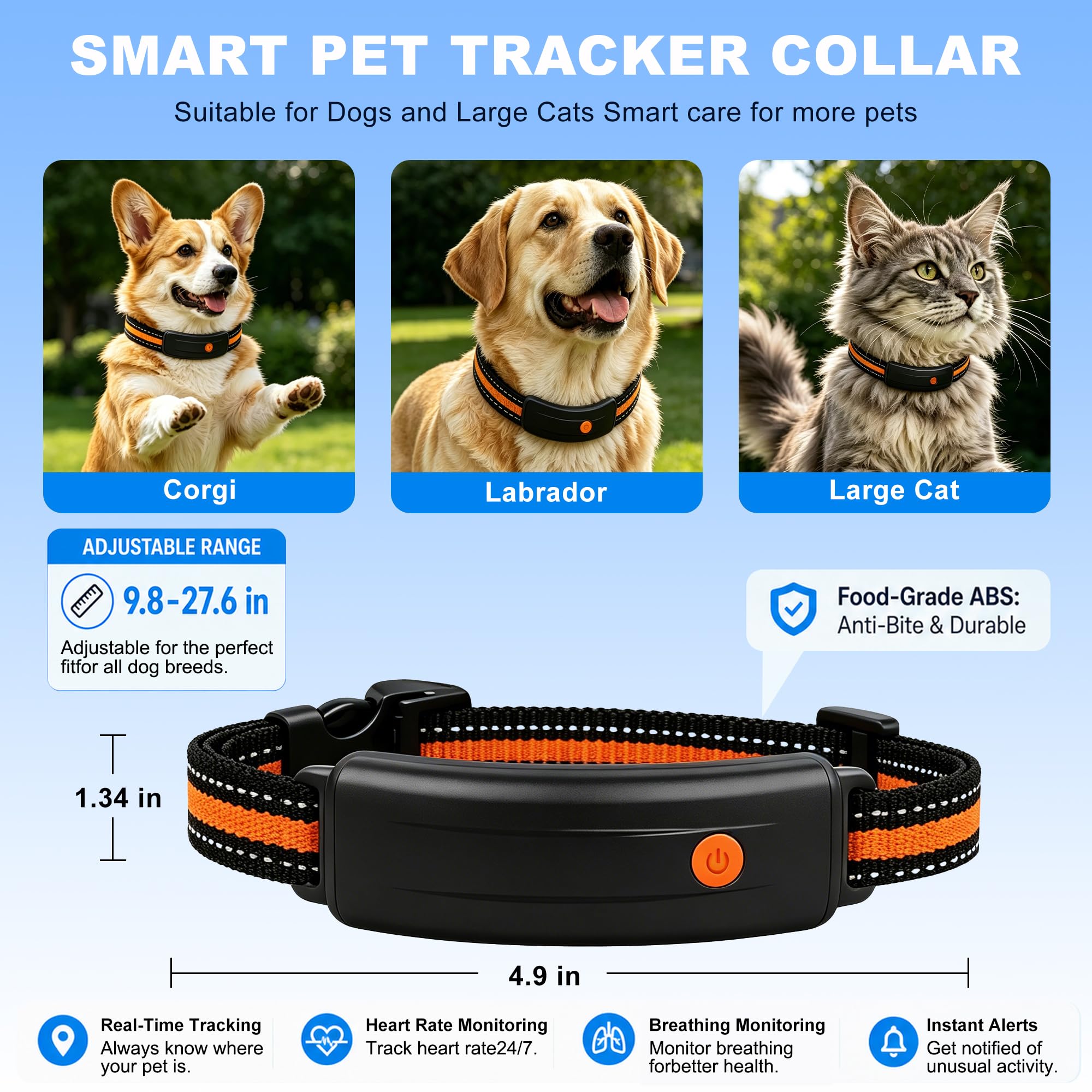 YIXXI Smart GPS Pet Tracker with Wireless Dog Fence
