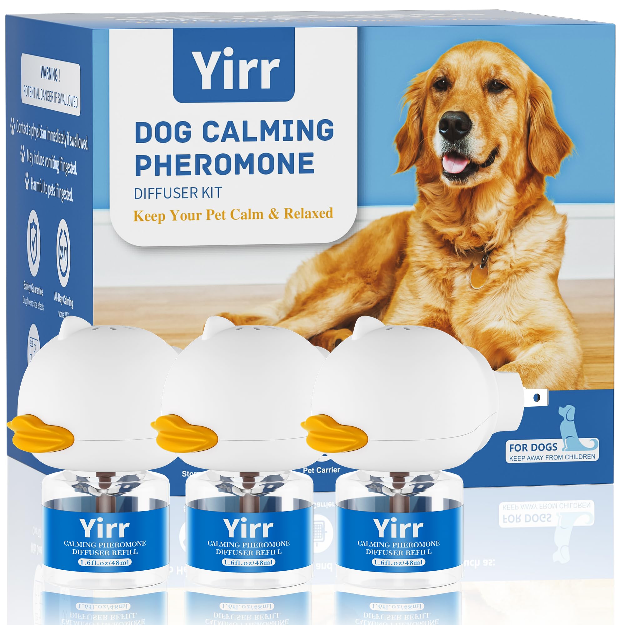 Yirr 180-Day Dog Calming Pheromone Diffuser Kit