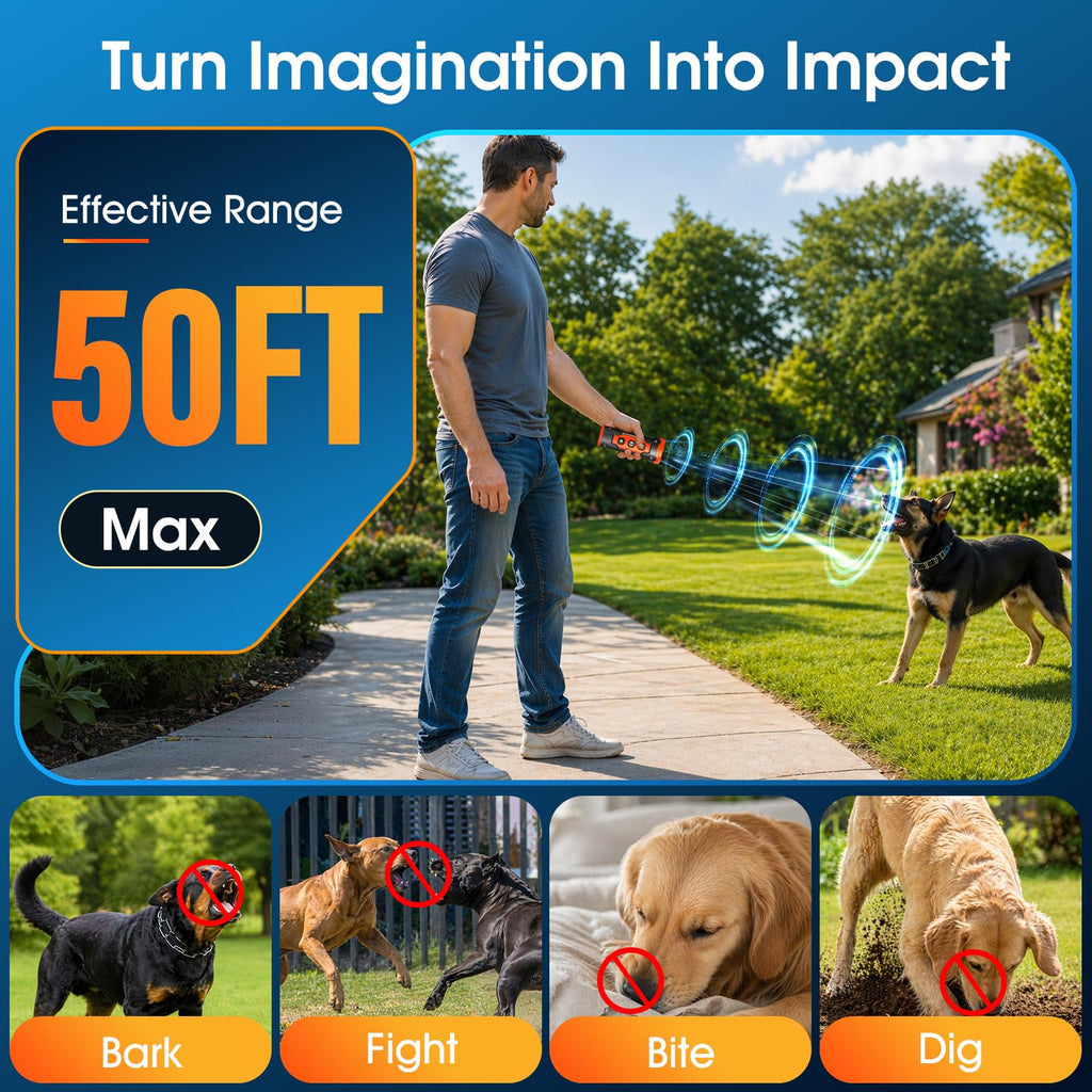 JTJTXL 1-Touch Rechargeable Dog Bark Deterrent Device
