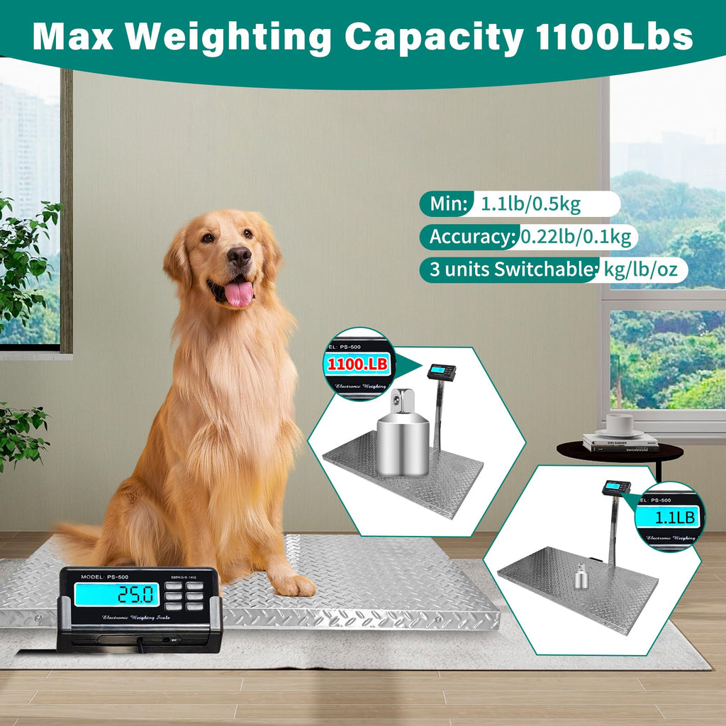 Wixeeua Digital Pet and Shipping Scale with Tare Hold Count
