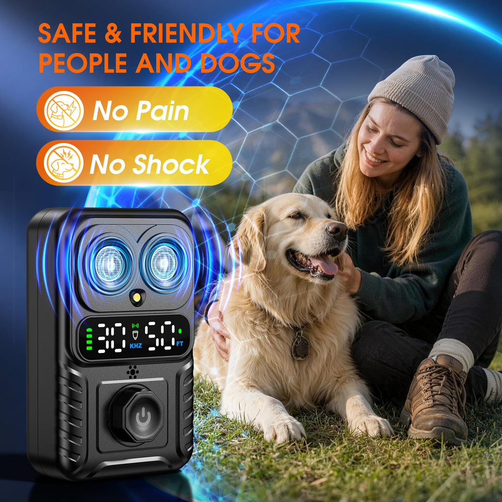 CdFXor Ultrasonic Dog Bark Deterrent Box with Dual Emitters