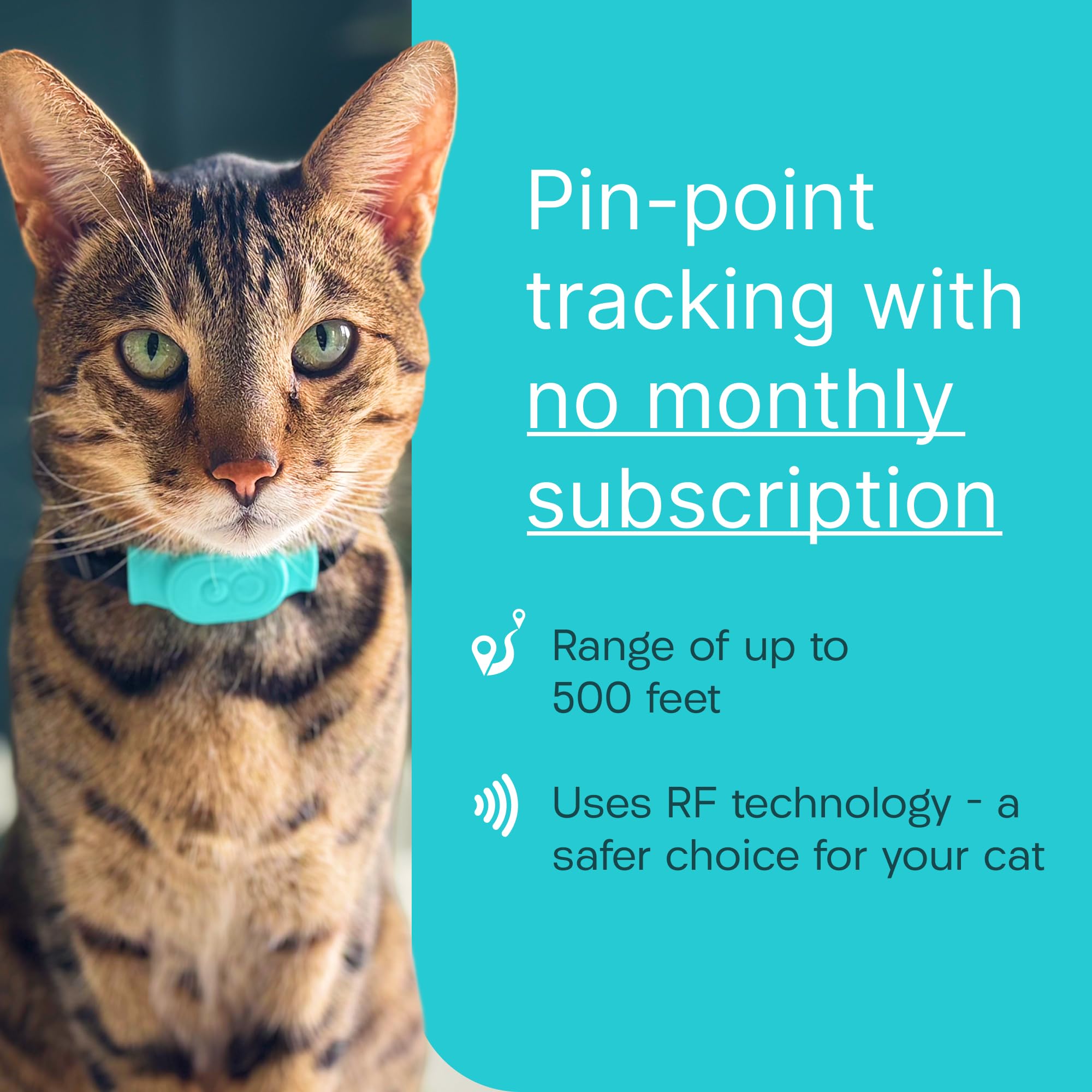 Tabcat V2 No-Fee Cat Tracker with Two Homing Tags