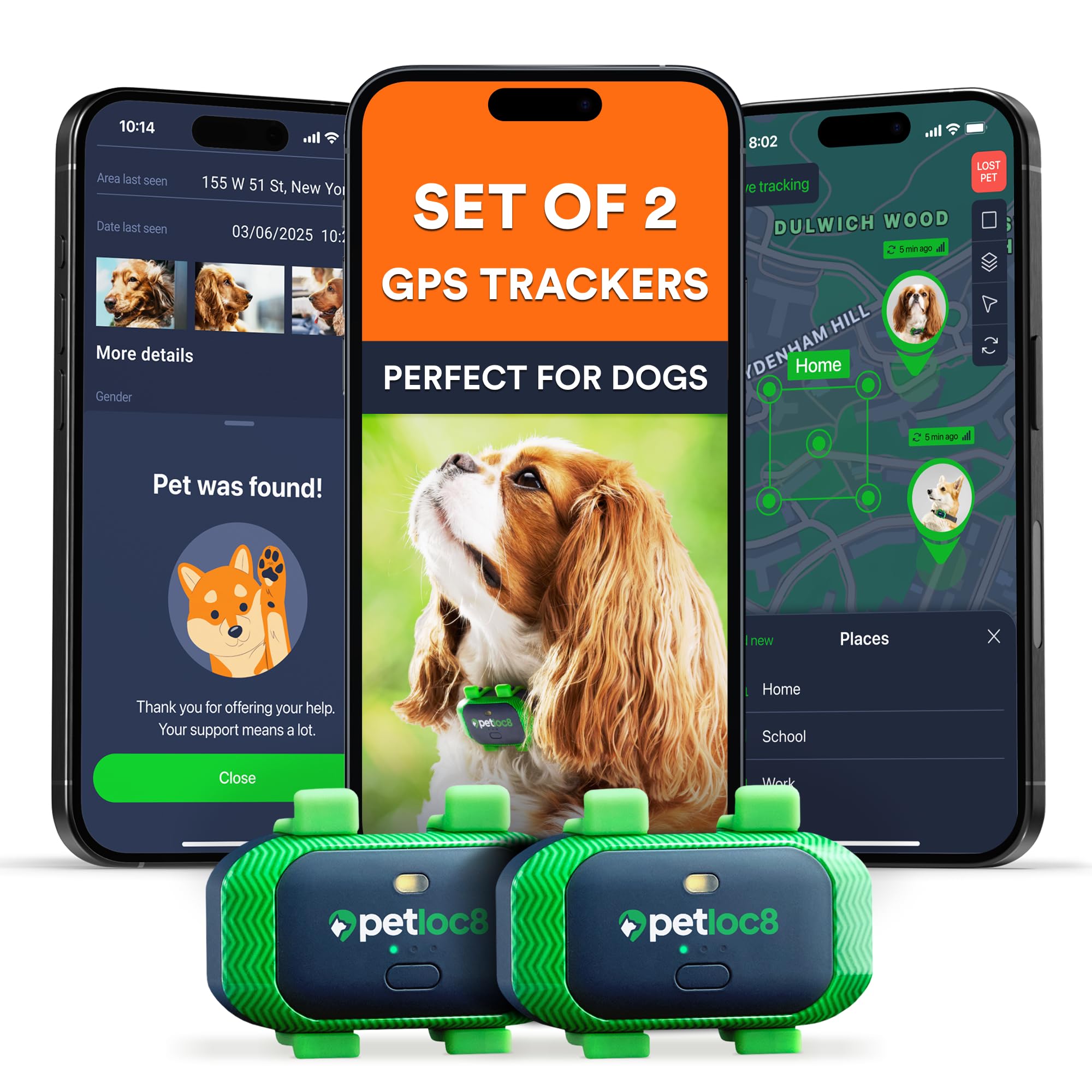 Waterproof Dog GPS Tracker with App Geofencing History