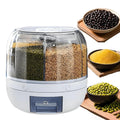 Wnnideo Rotating 6-Grid Pet Food Storage Dispenser