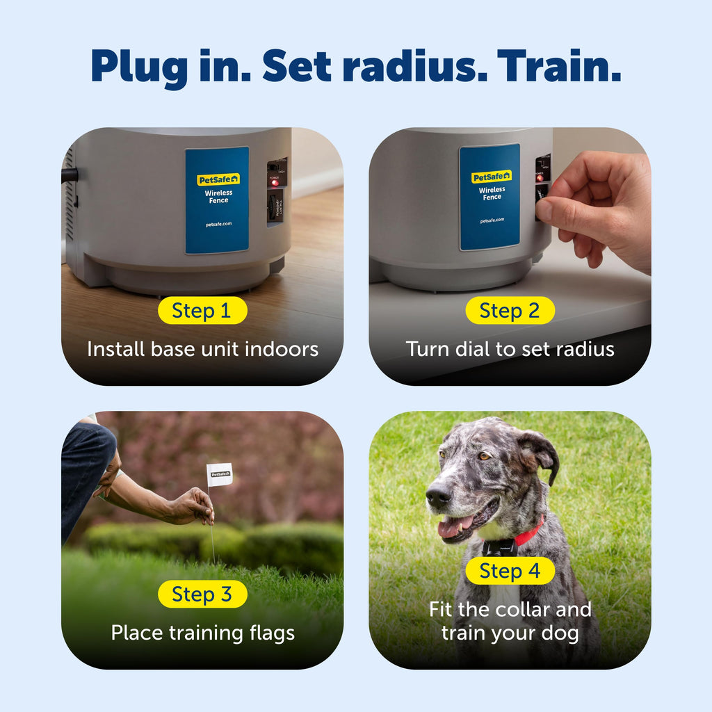 PetSafe Portable Wireless Dog Fence with Waterproof Collar