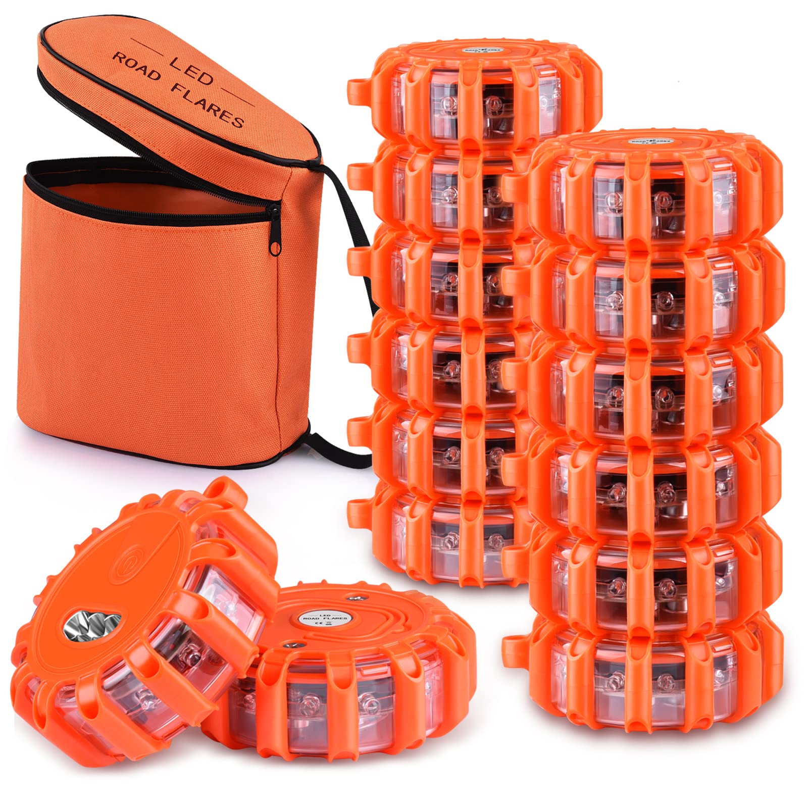 Tobfit Magnetic LED Road Flares Emergency Safety Kit