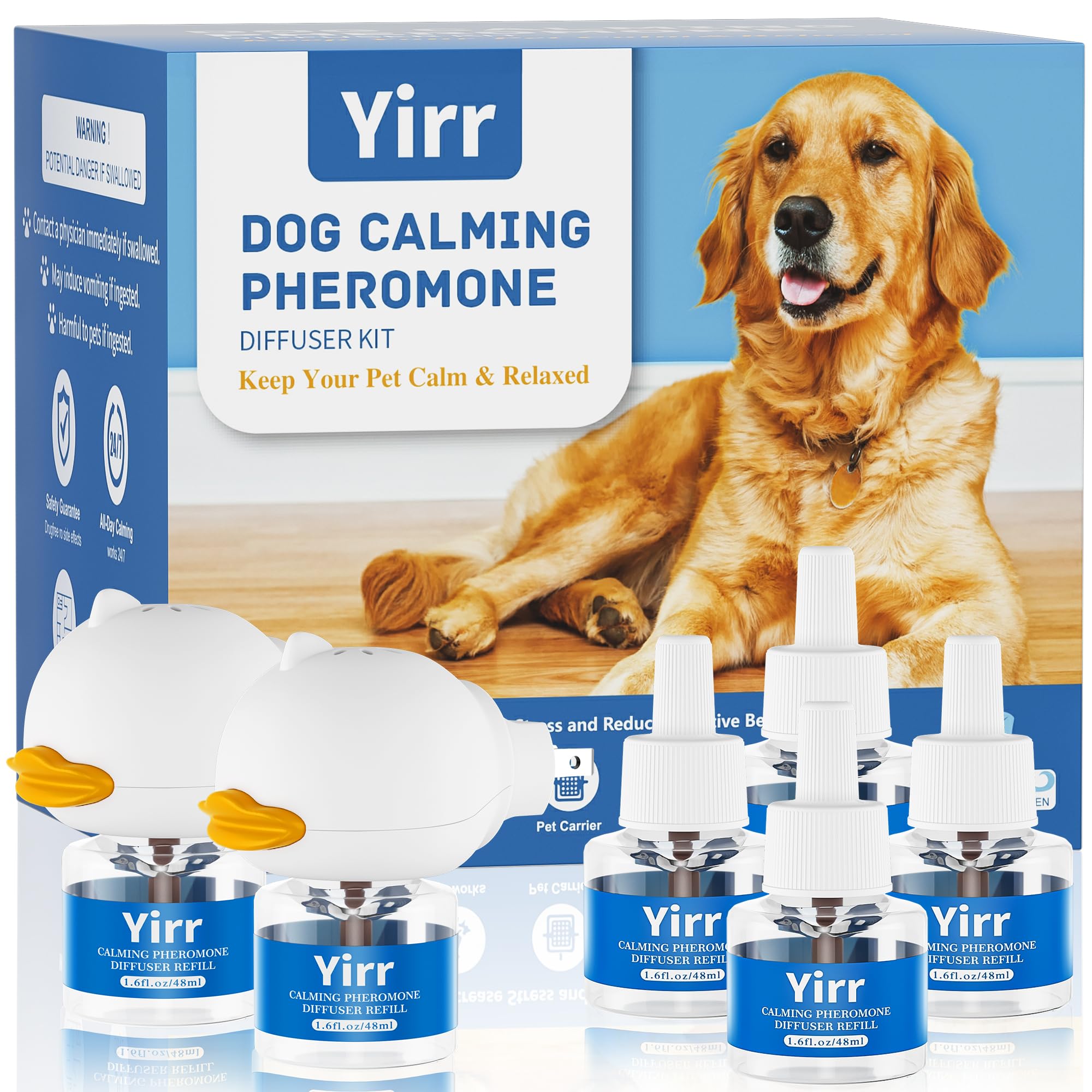 Yirr 180-Day Dog Calming Pheromone Diffuser Kit