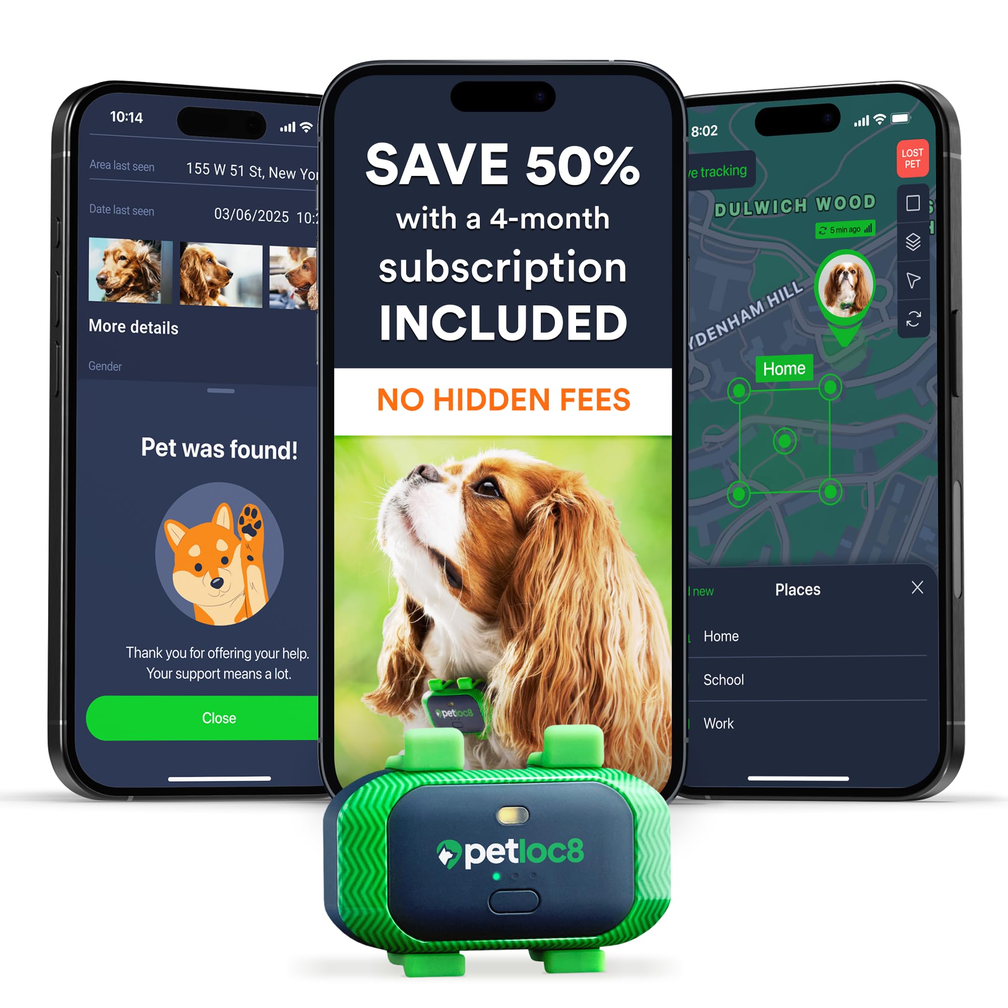 Waterproof Dog GPS Tracker with App Geofencing History