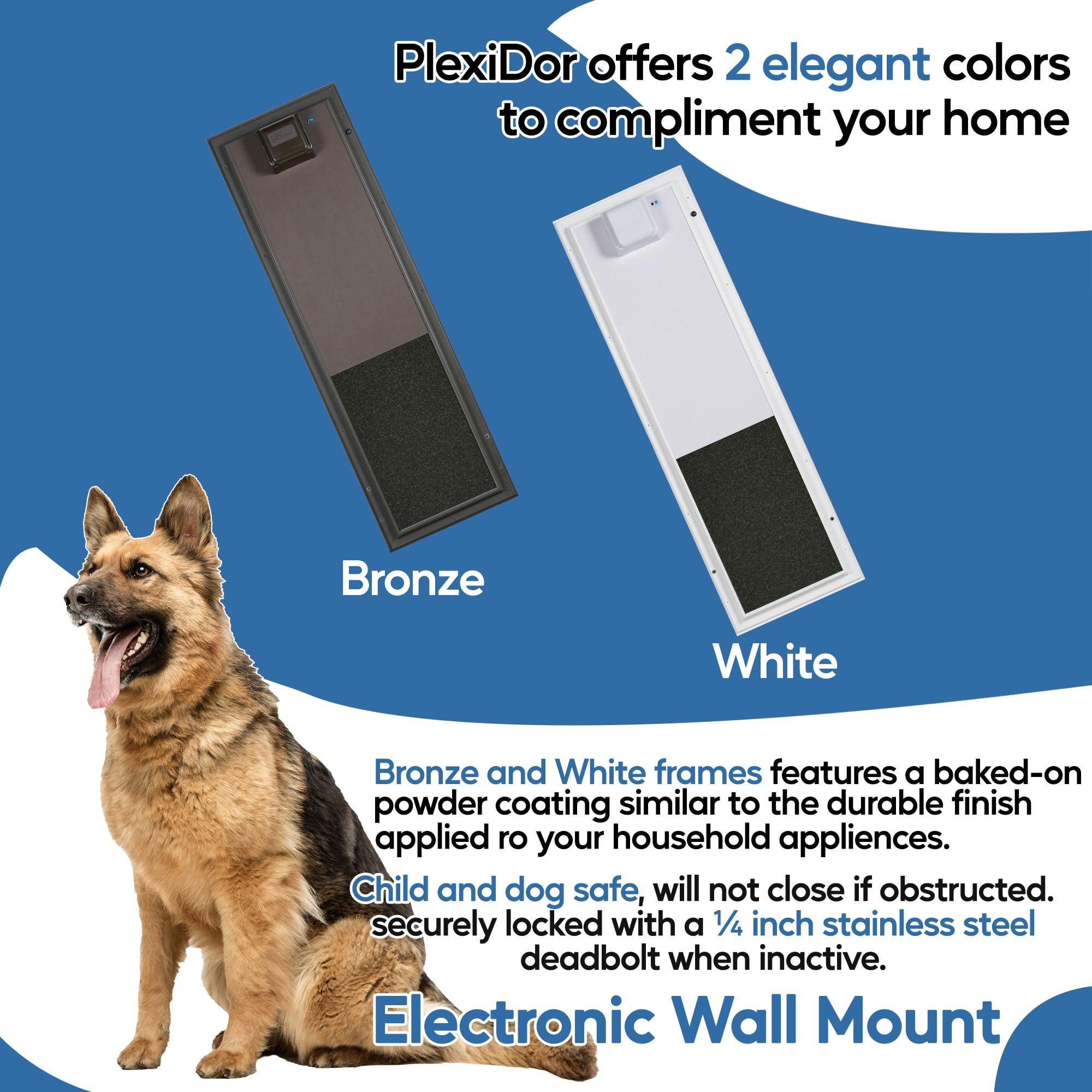 Plexidor Large Wall Mount Electronic Pet Door