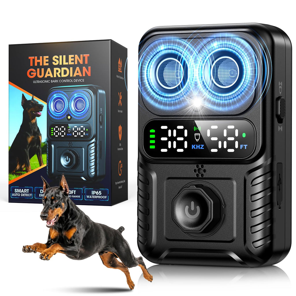 CdFXor Ultrasonic Dog Bark Deterrent Box with Dual Emitters